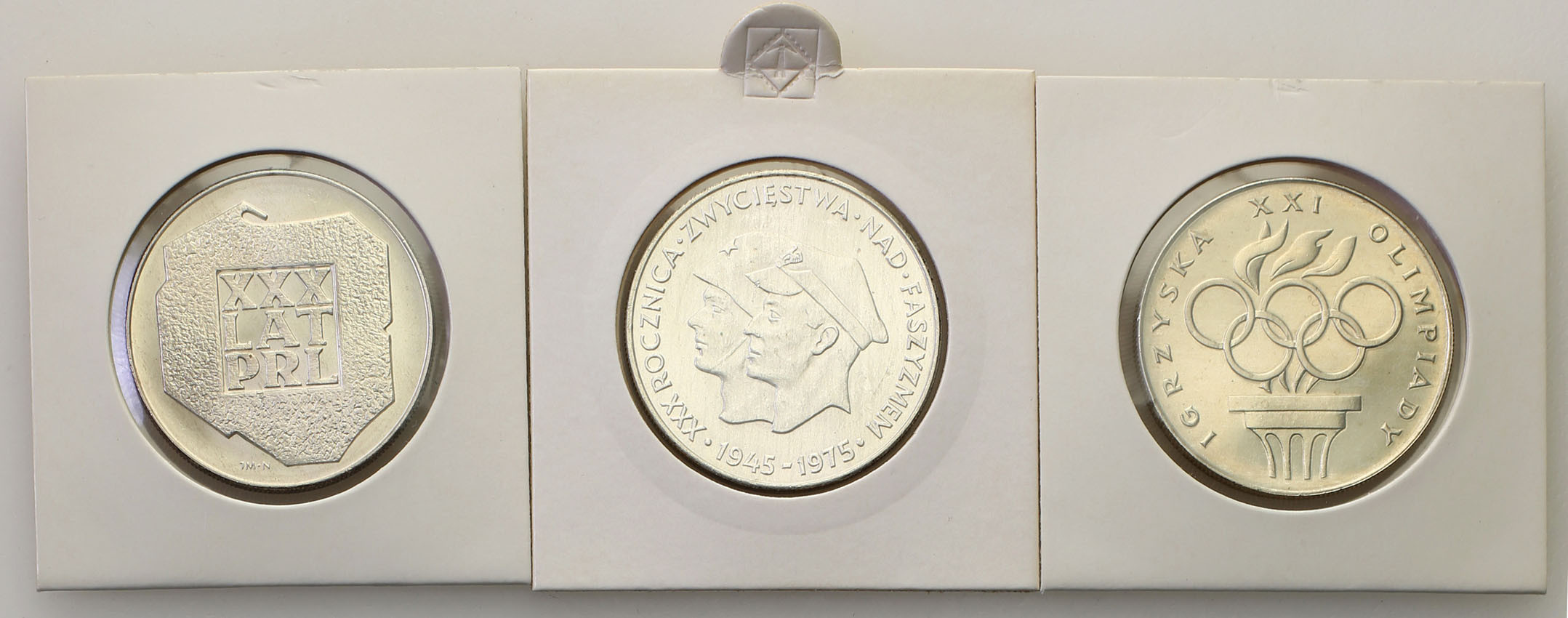 PRL. 200 złotych 1974-1976, zestaw 3 monet