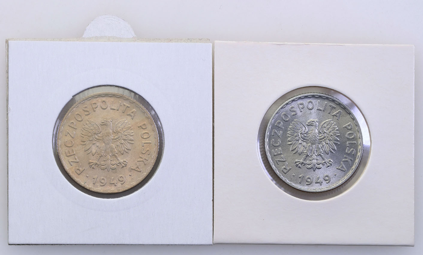 PRL. 1 złoty 1949 aluminium + miedzionikiel