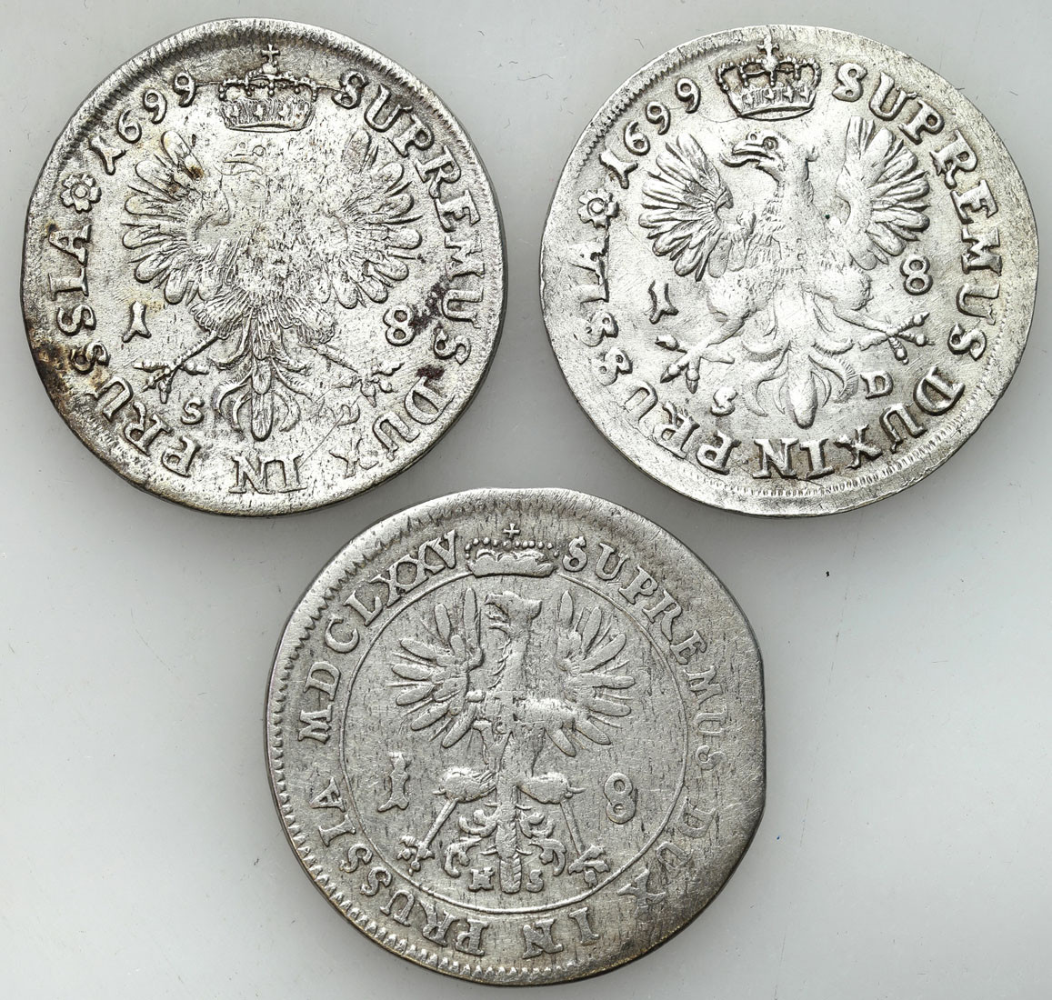Niemcy, Brandenburgia-Prusy. Fryderyk Wilhelm - Ort 1675 i Fryderyk III - Ort 1699 SD, Królewiec