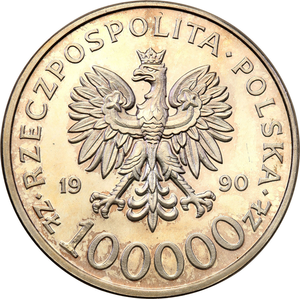 PRL. 100.000 złotych 1990 Solidarność typ A