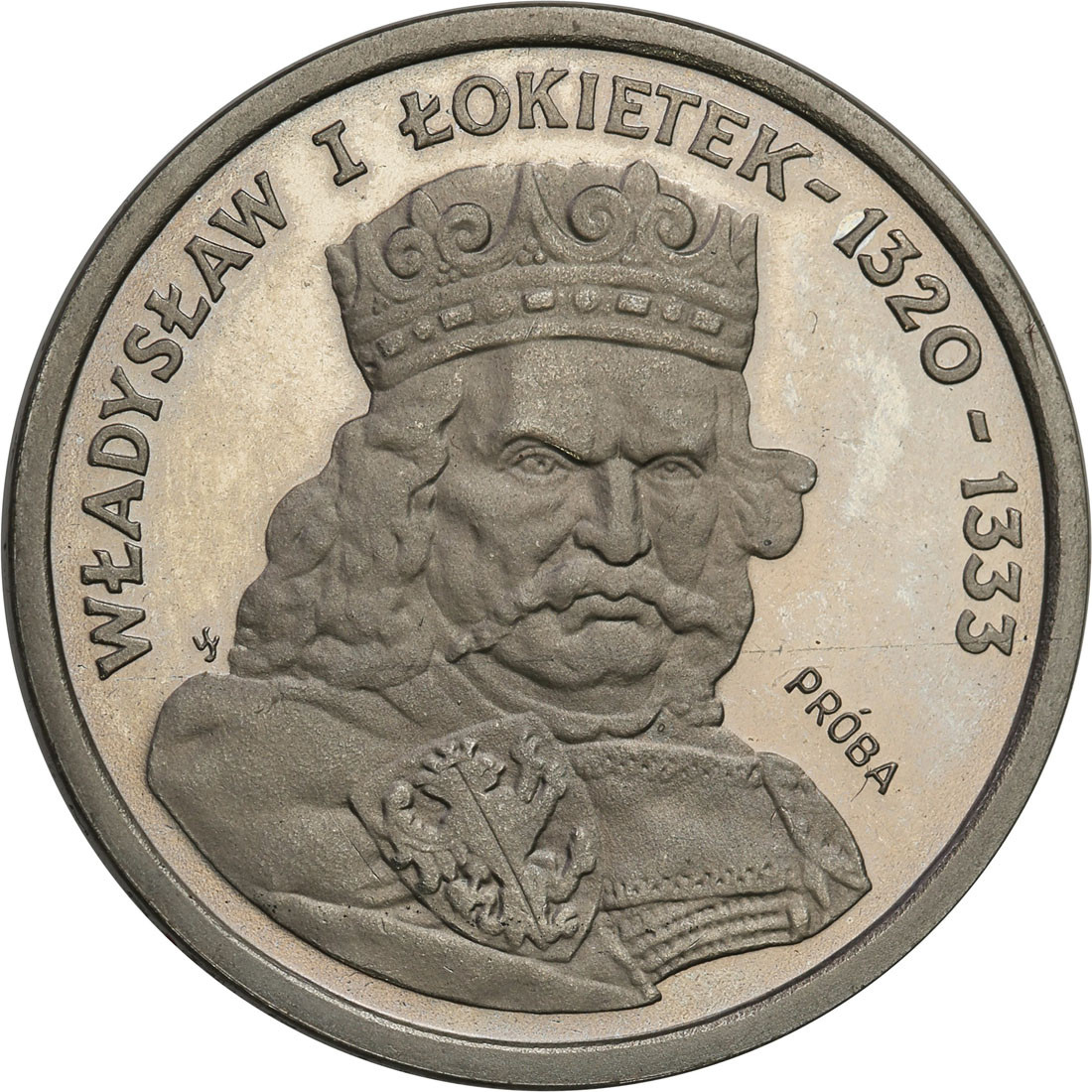 PRL. PRÓBA Nikiel 200 złotych 1986 Władysław Łokietek