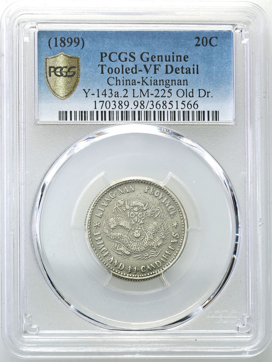 Chiny Kiangnan 20 centów 1898 + 1899 lot 2 szt st3 | archiwum.niemczyk.pl