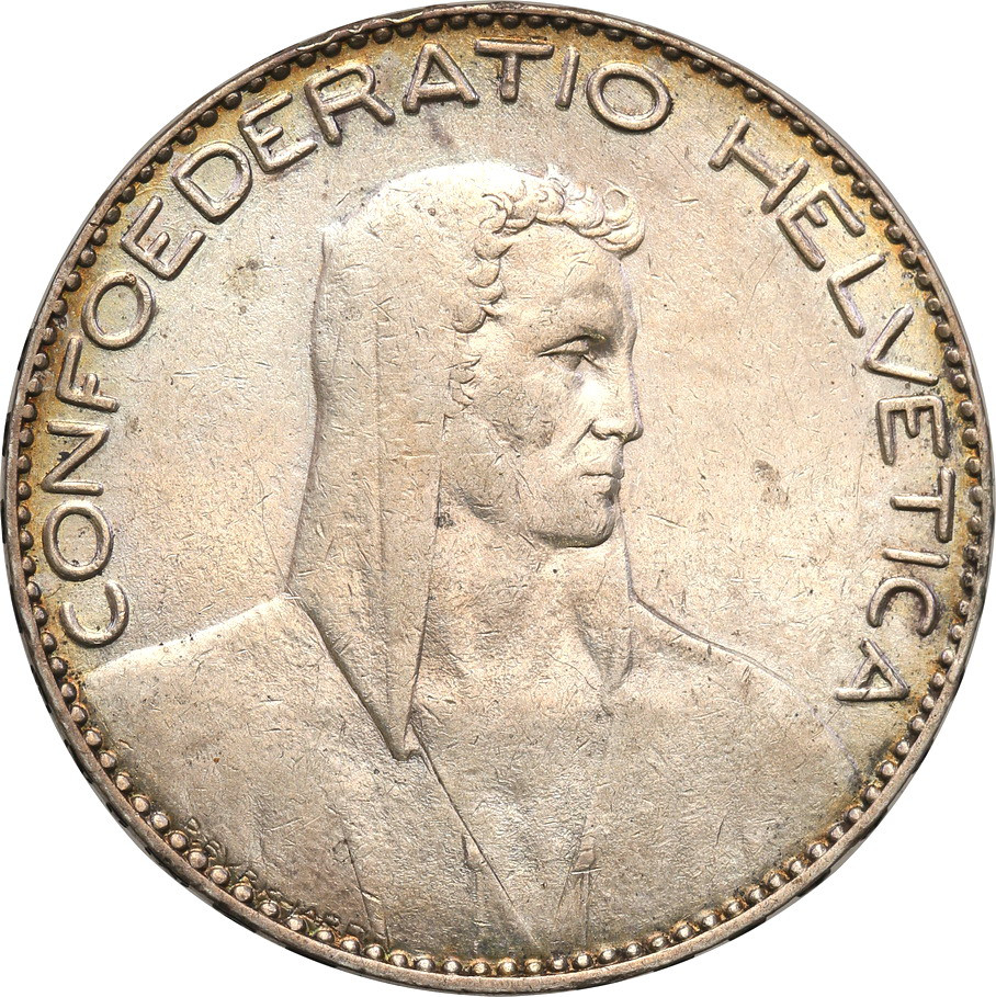 Szwajcaria. 5 franków 1922 B, Bern