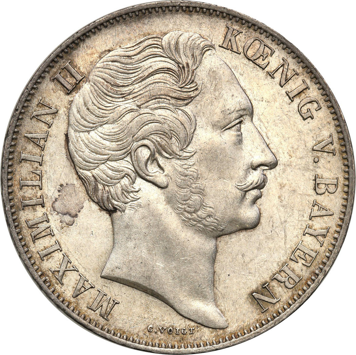 Niemcy, Bawaria. Maximilian II. 2 guldeny 1850, Monachium