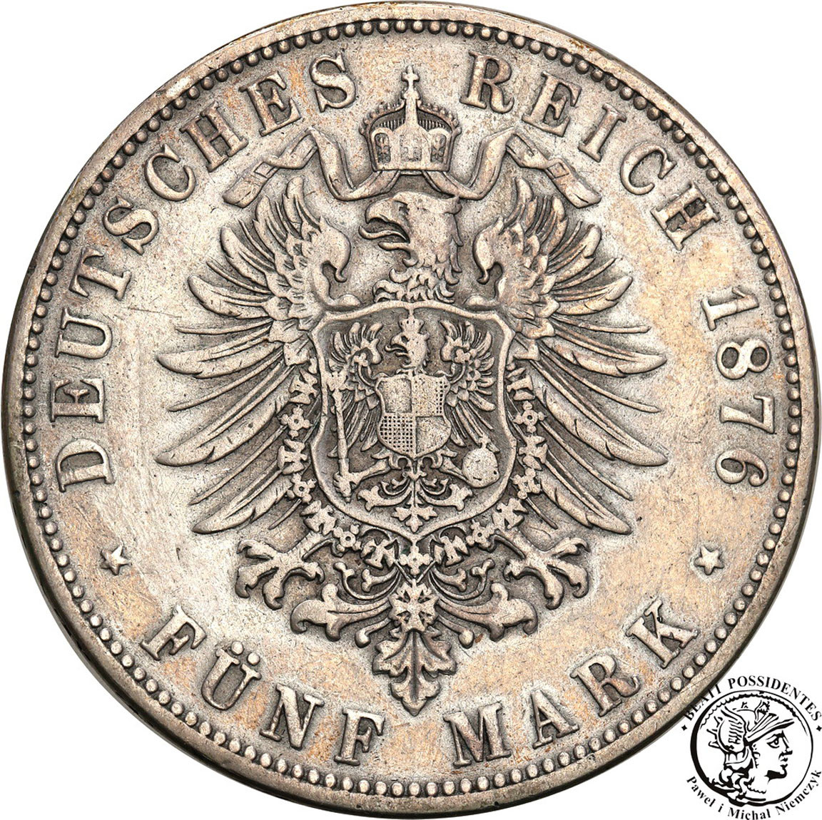 Niemcy, Prusy. 5 marek 1876 C, Frankfurt