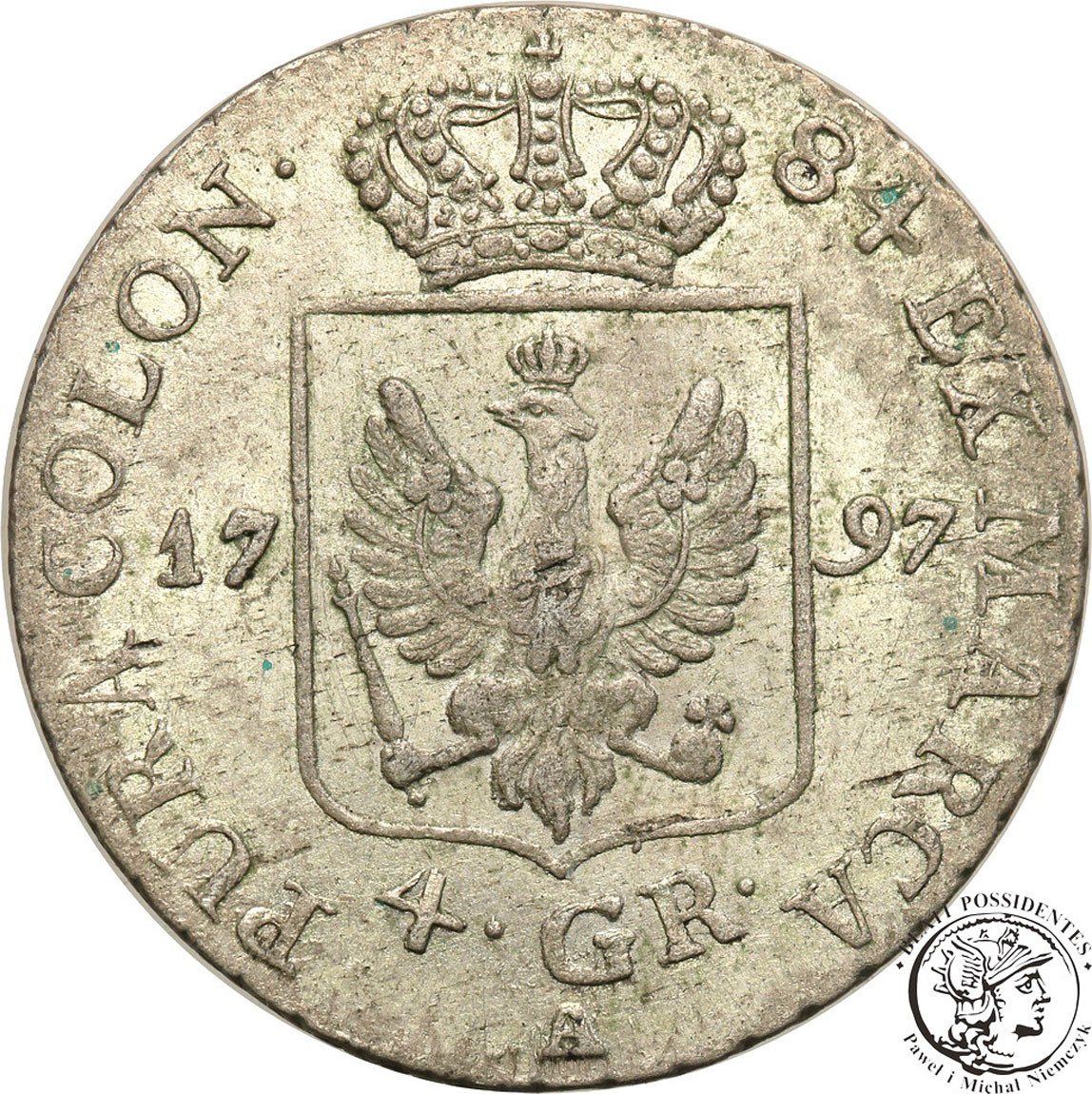 Niemcy, Prusy. Fryderyk Wilhelm II. 4 grosze 1797 A, Berlin