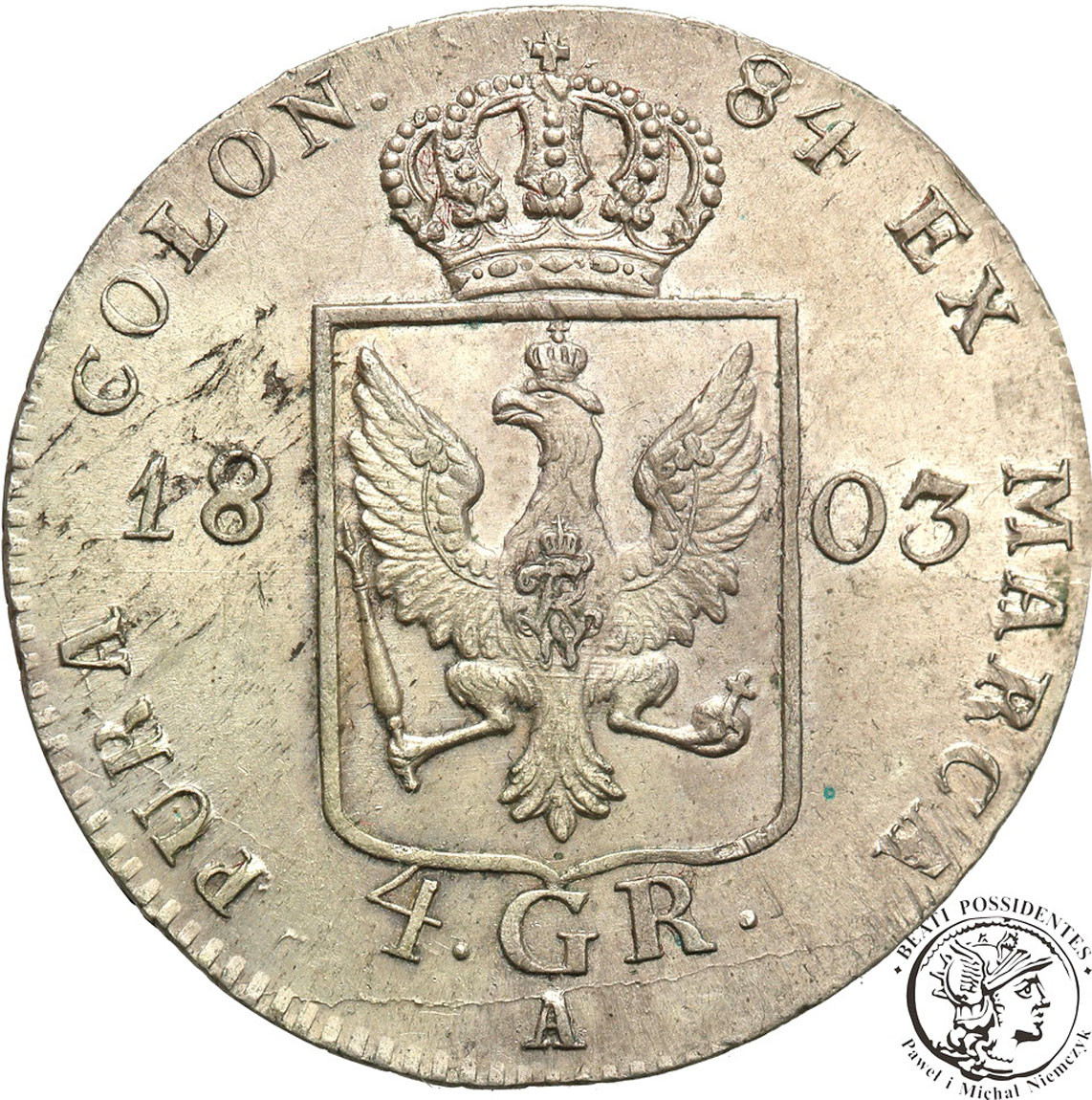 Niemcy, Prusy. Fryderyk Wilhelm III. 4 Grosze 1803 A, Berlin