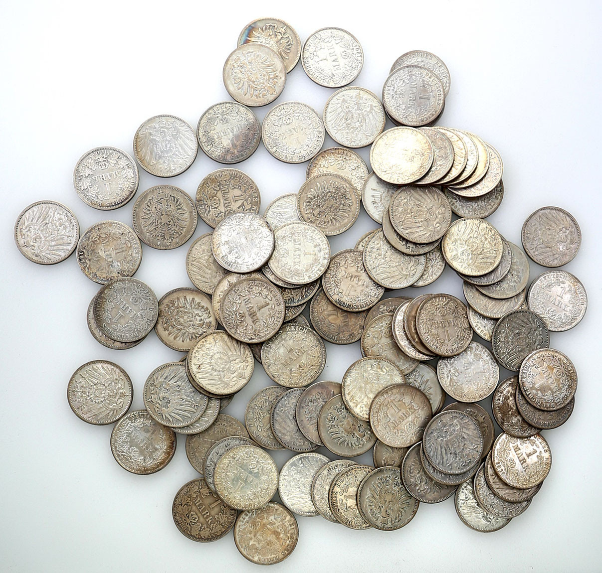 Niemcy, Kaiserreich. 1 marka, zestaw 100 monet