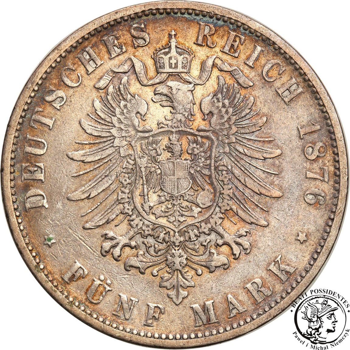 Niemcy, Wirtembergia. 5 marek 1876 F, Stuttgart