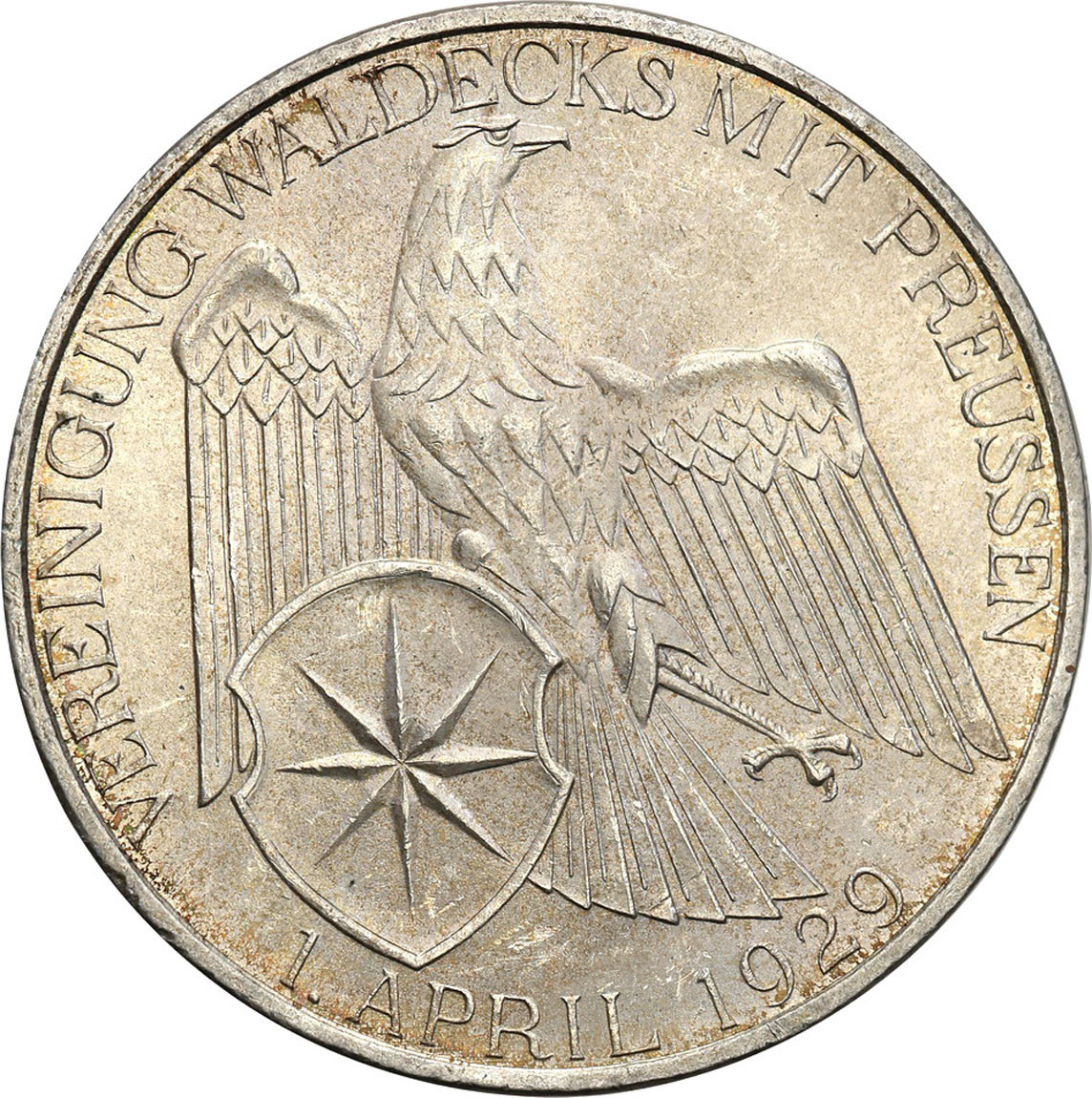 Niemcy, Weimar. 3 marki 1929 A, Waldeck