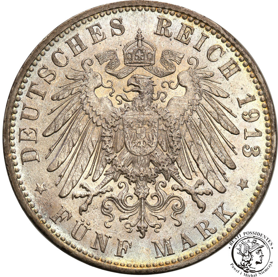Niemcy, Bawaria. 5 marek 1913 D, Monachium