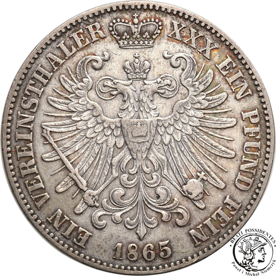 Niemcy, Schwarzburg - Sondershausen. Günther Fryderyk Karol II. Talar 1865 A, Berlin