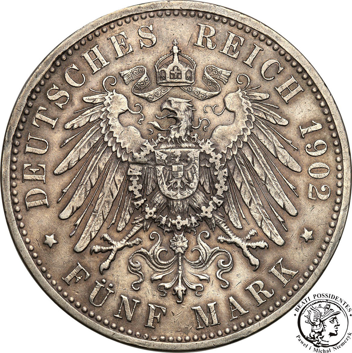 Niemcy, Sachsen-Meiningen. Jerzy II. 5 marek 1902 D, Monachium