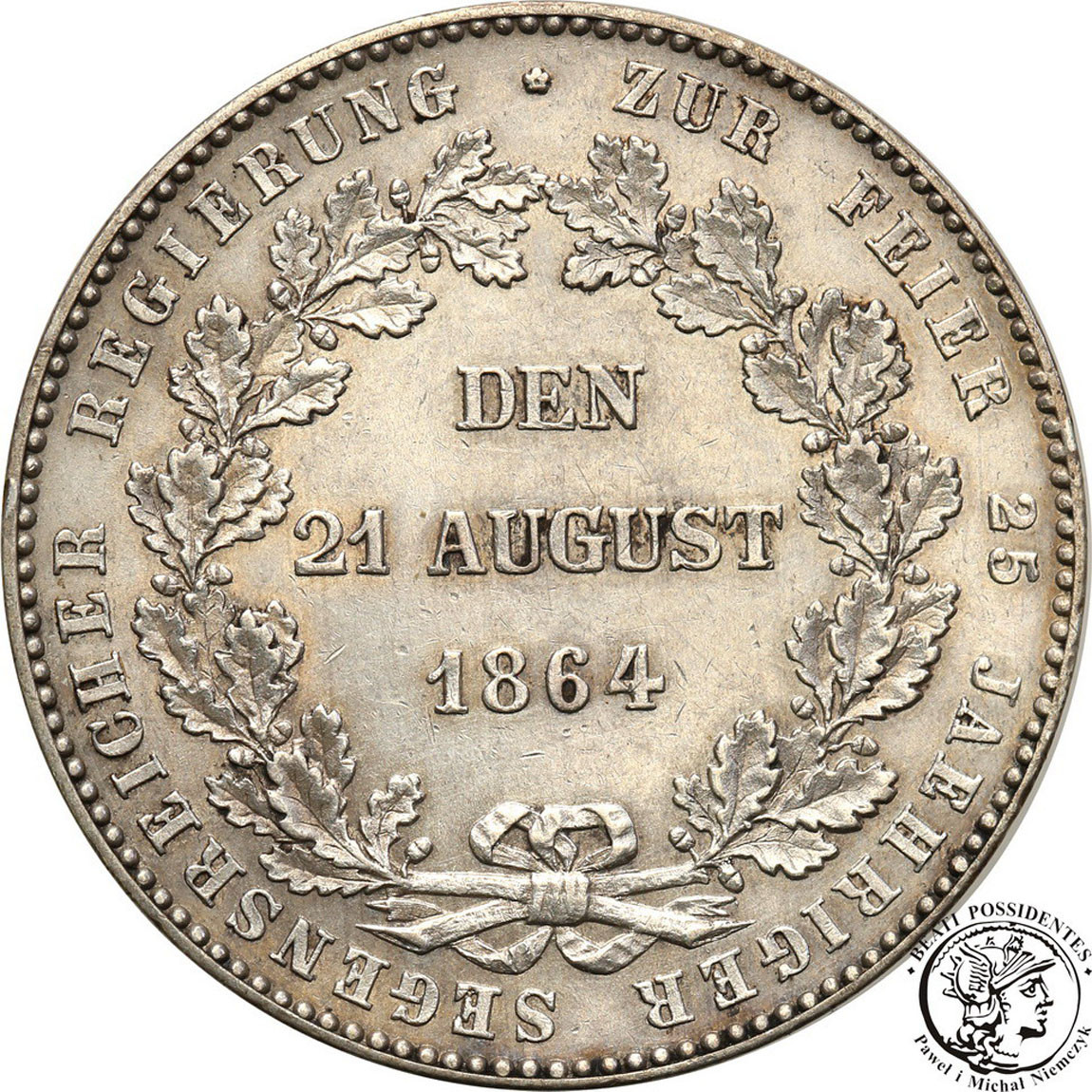 Niemcy, Nassau. Adolph. Talar 1864