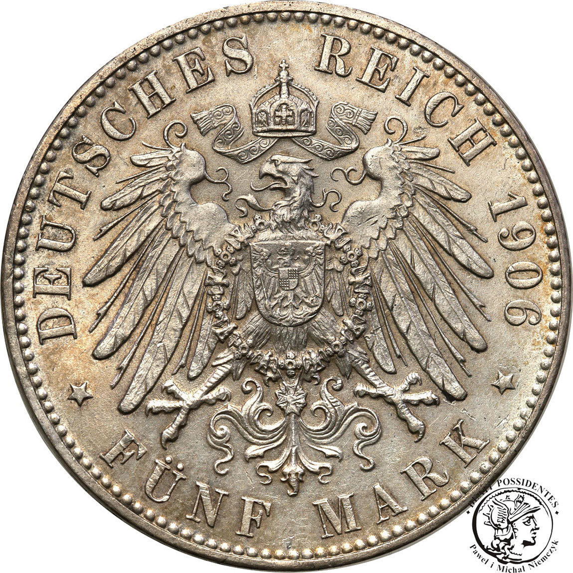 Niemcy. 5 marek 1906 J, Brema