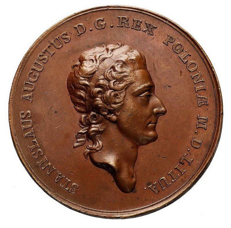 Stanisław August Poniatowski. Medal MERENTIBUS, brąz, Warszawa