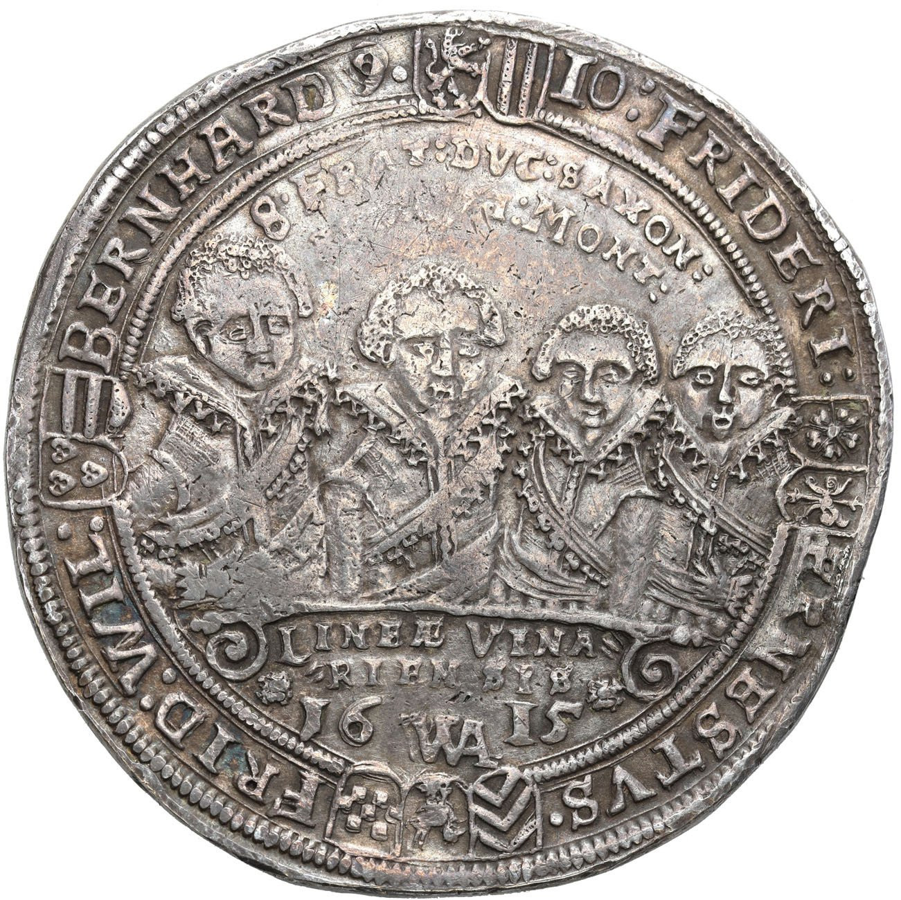 Niemcy, Sachsen-Weimar (1605-1619). Johann Ernest i jego 7 braci. Talar 1615