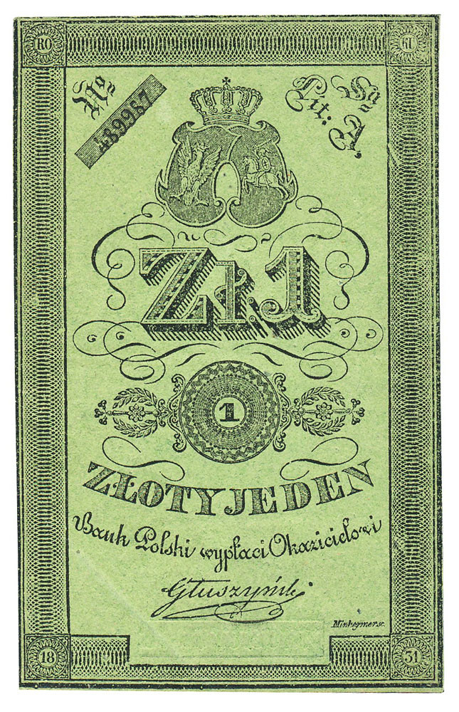 Powstanie Listopadowe. 1 złoty 1831 Głuszyński