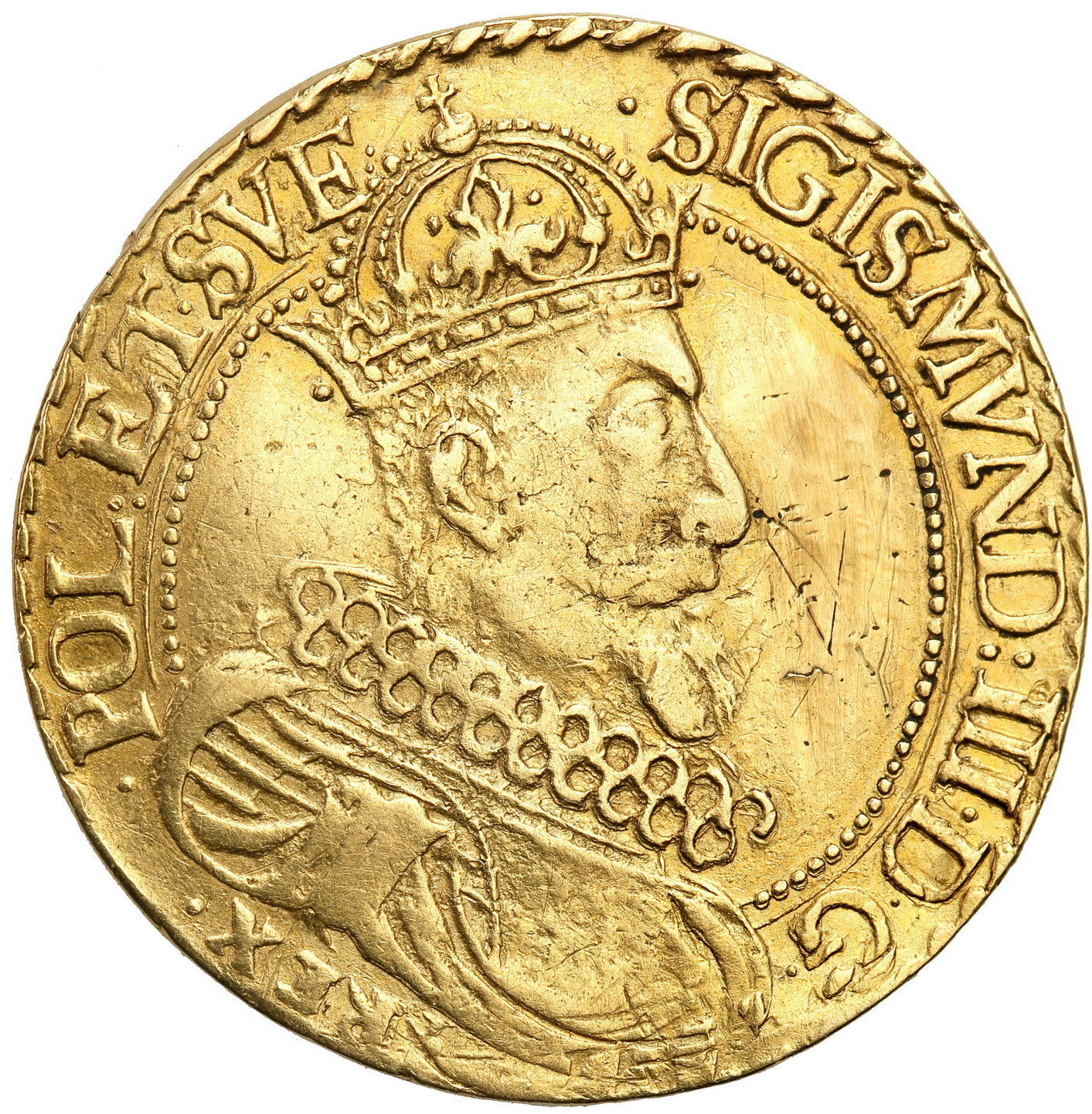 Zygmunt III Waza Półportugał 5 dukatów 1612 Kraków ex. Frankiewicz collection - RZADKOŚĆ R8