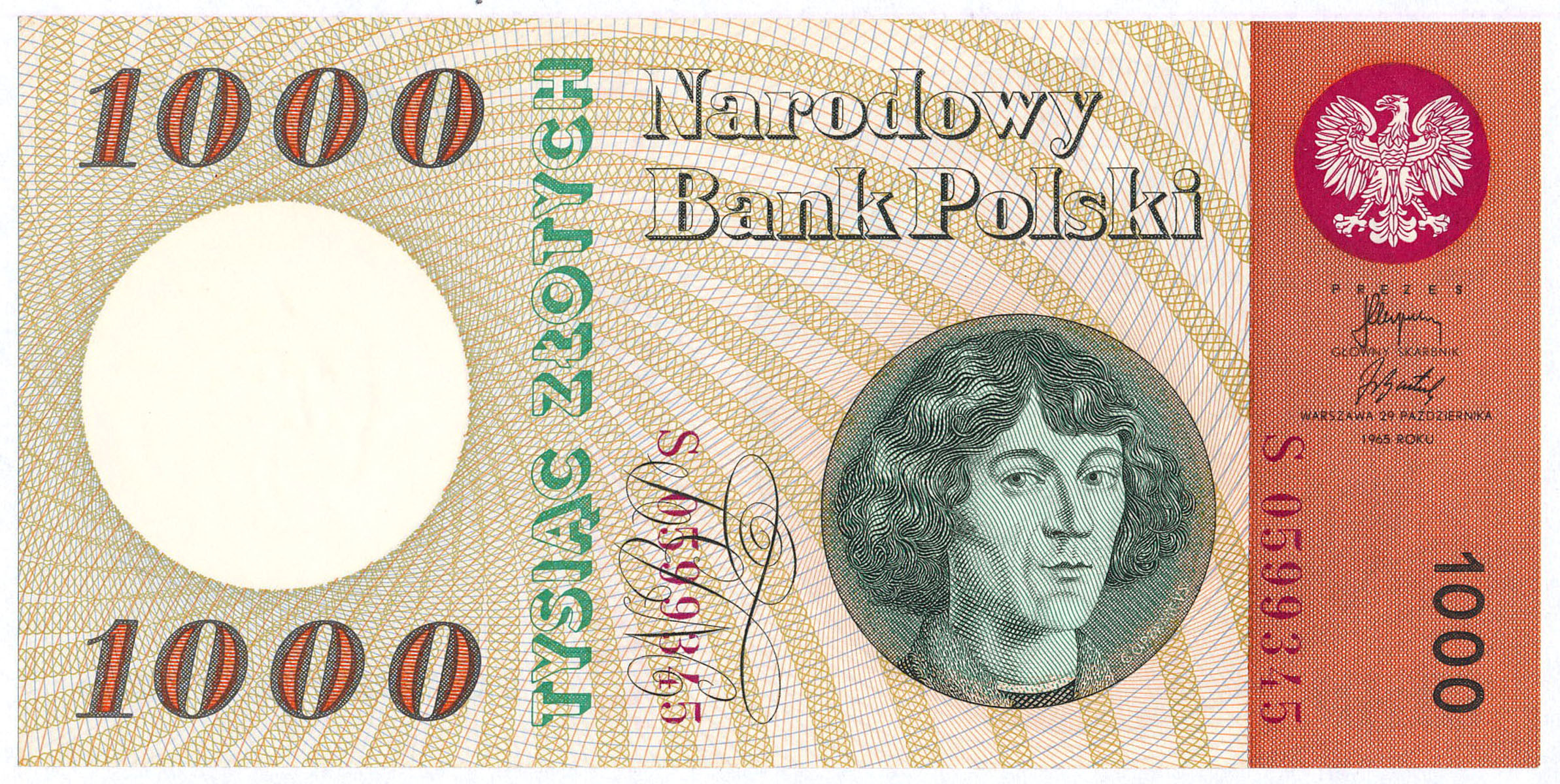 1.000 złotych 1965 Kopernik seria S