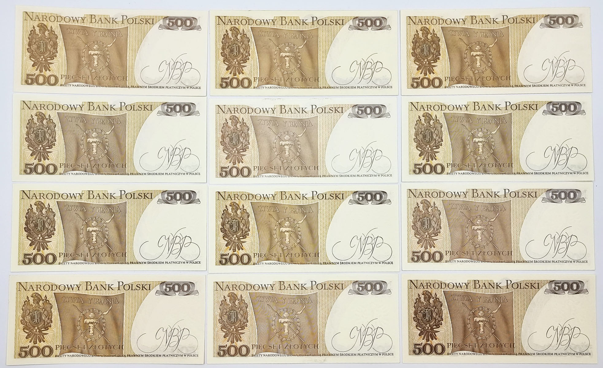 500 złotych 1982, zestaw 12 sztuk
