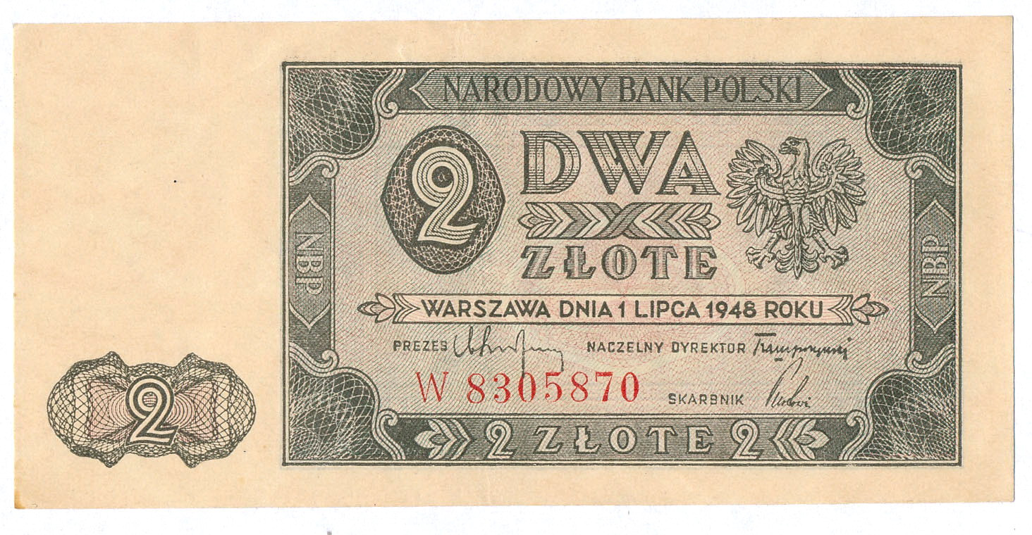 2 złote 1948 seria W