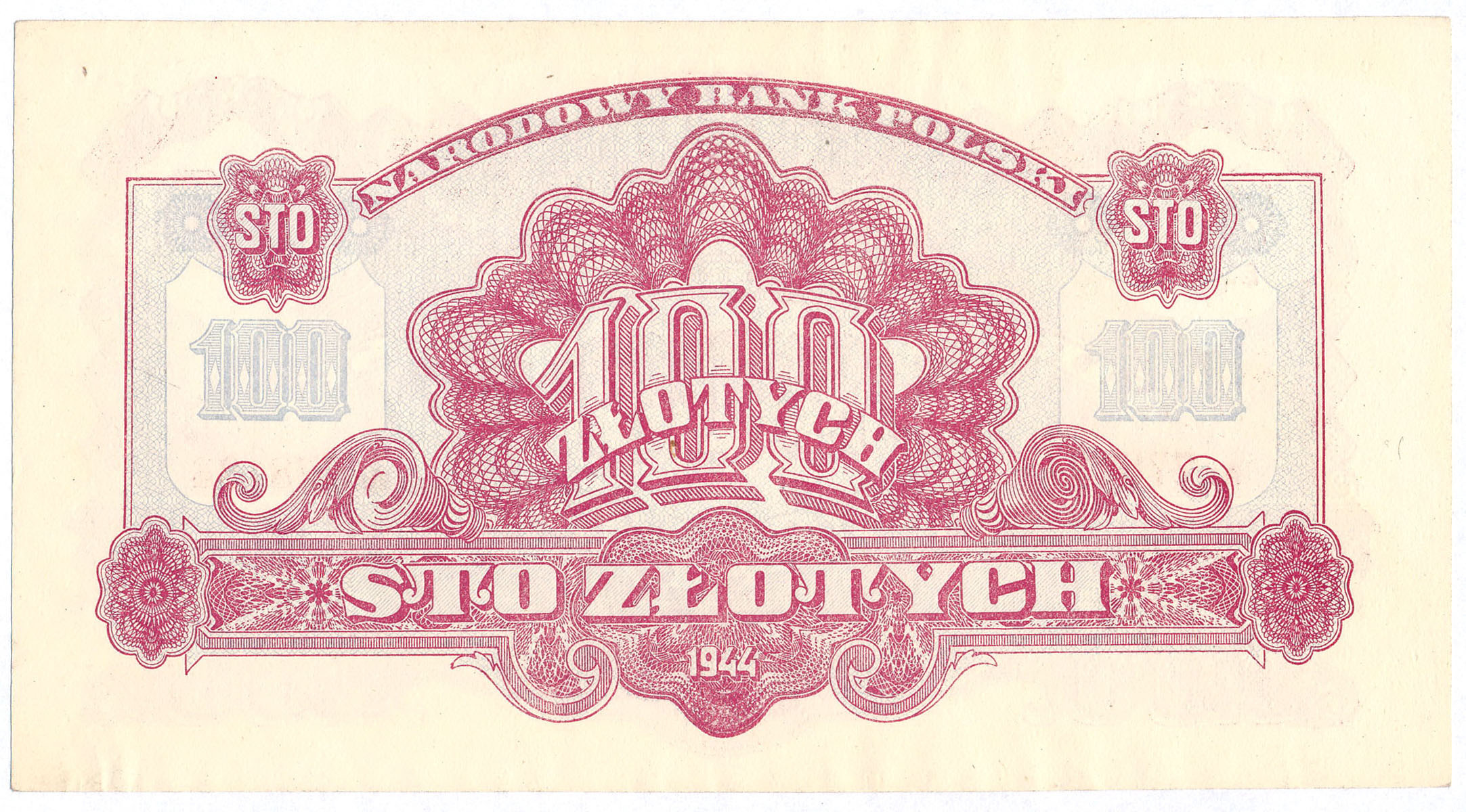 Banknot. 100 zł złotych 1944 seria Ax  OBOWIĄZKOWE - RZADKI