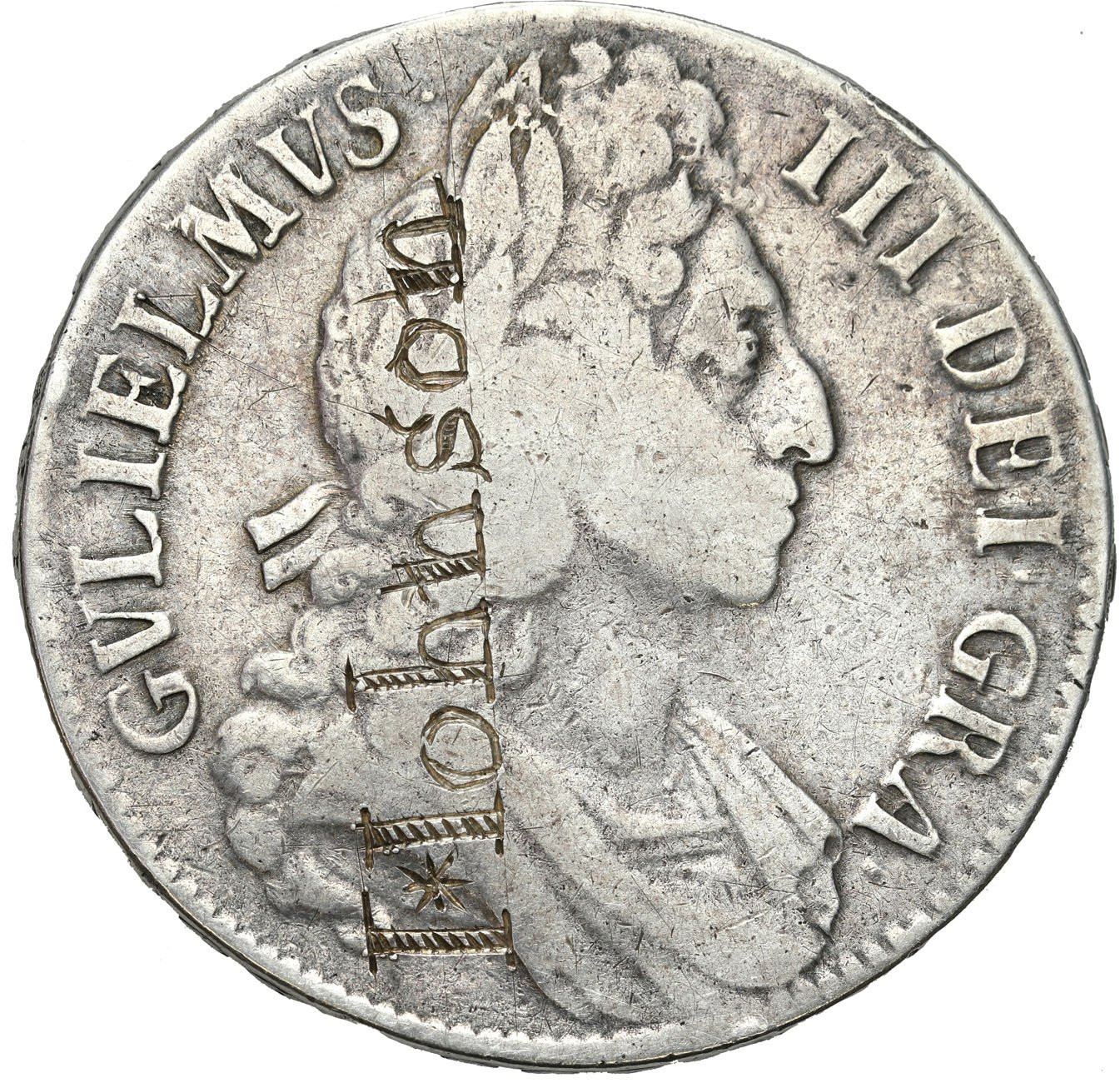 Wielka Brytania. Wilhelm III (1694-1702). Crown 1696, Londyn