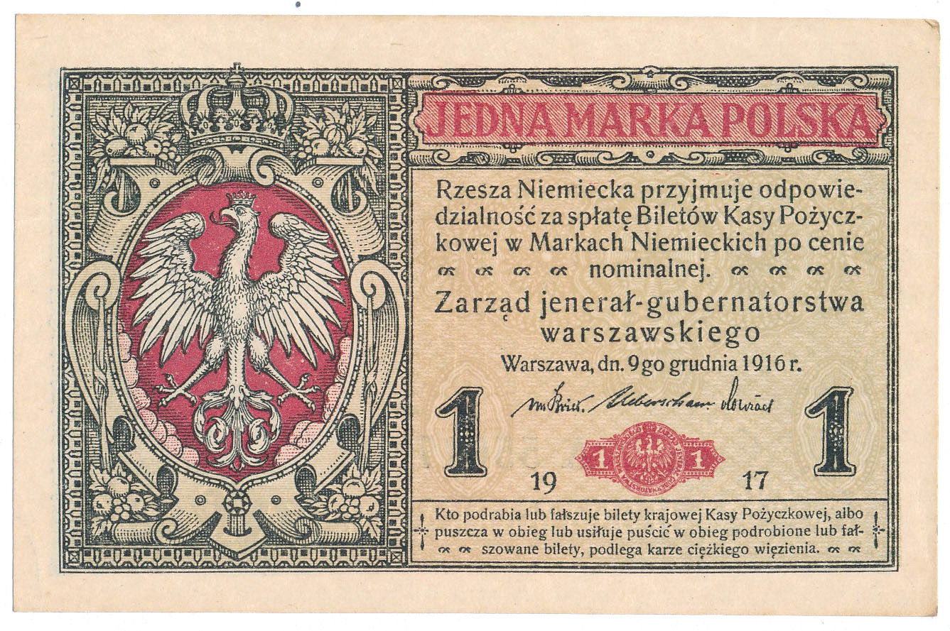 1 marka polska 1916 jenerał seria A