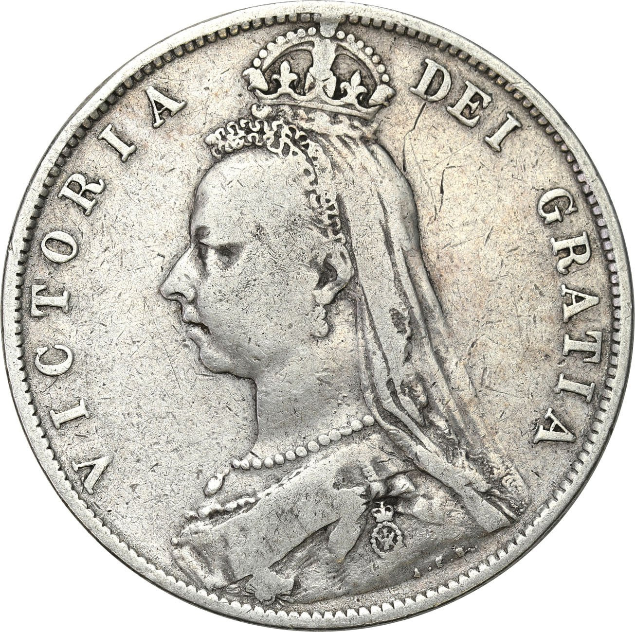 Wielka Brytania. Wiktoria (1837-1901). 1/2 korony 1889, Londyn