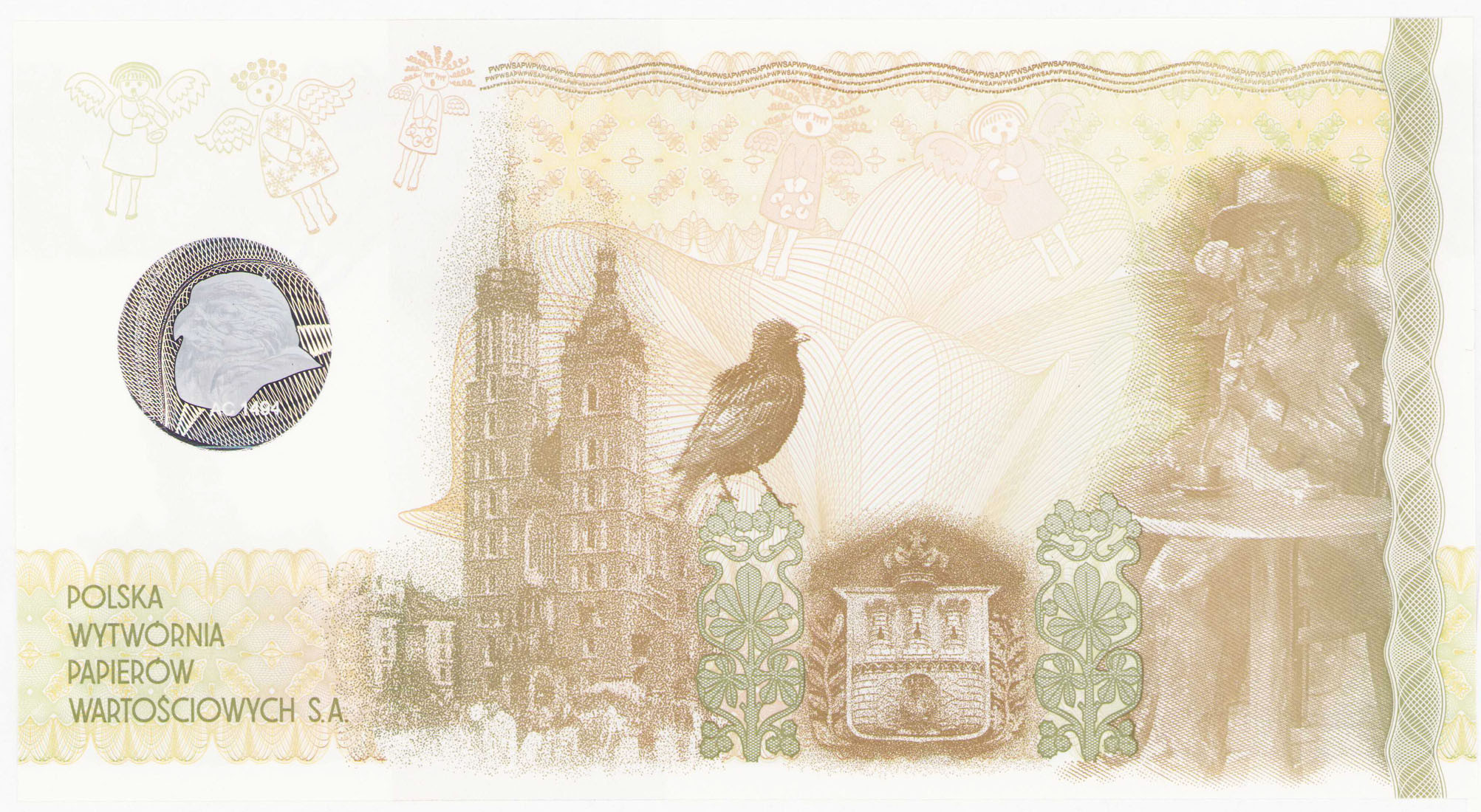 Banknot testowy PWPW - Kraków 2010