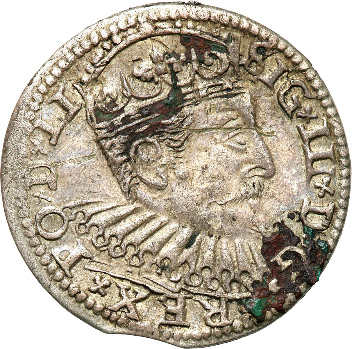 Zygmunt III Waza. Trojak (3 grosze) 1600, Ryga - rzadszy rocznik