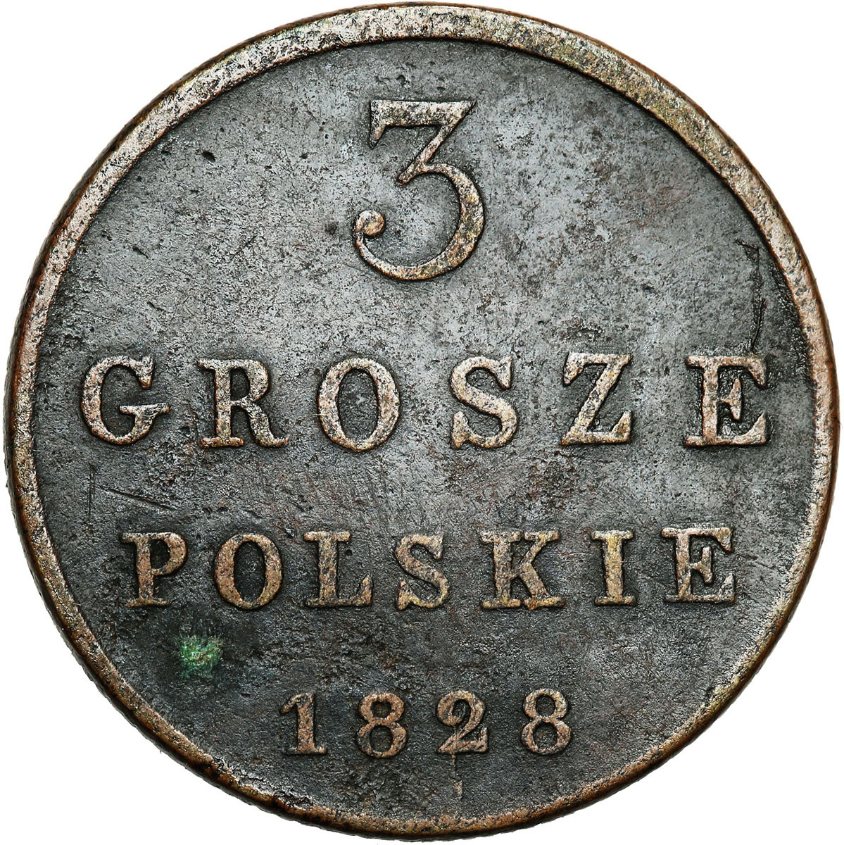 Polska XIX w./Rosja. 3 grosze (trojak) 1828 FH, Warszawa