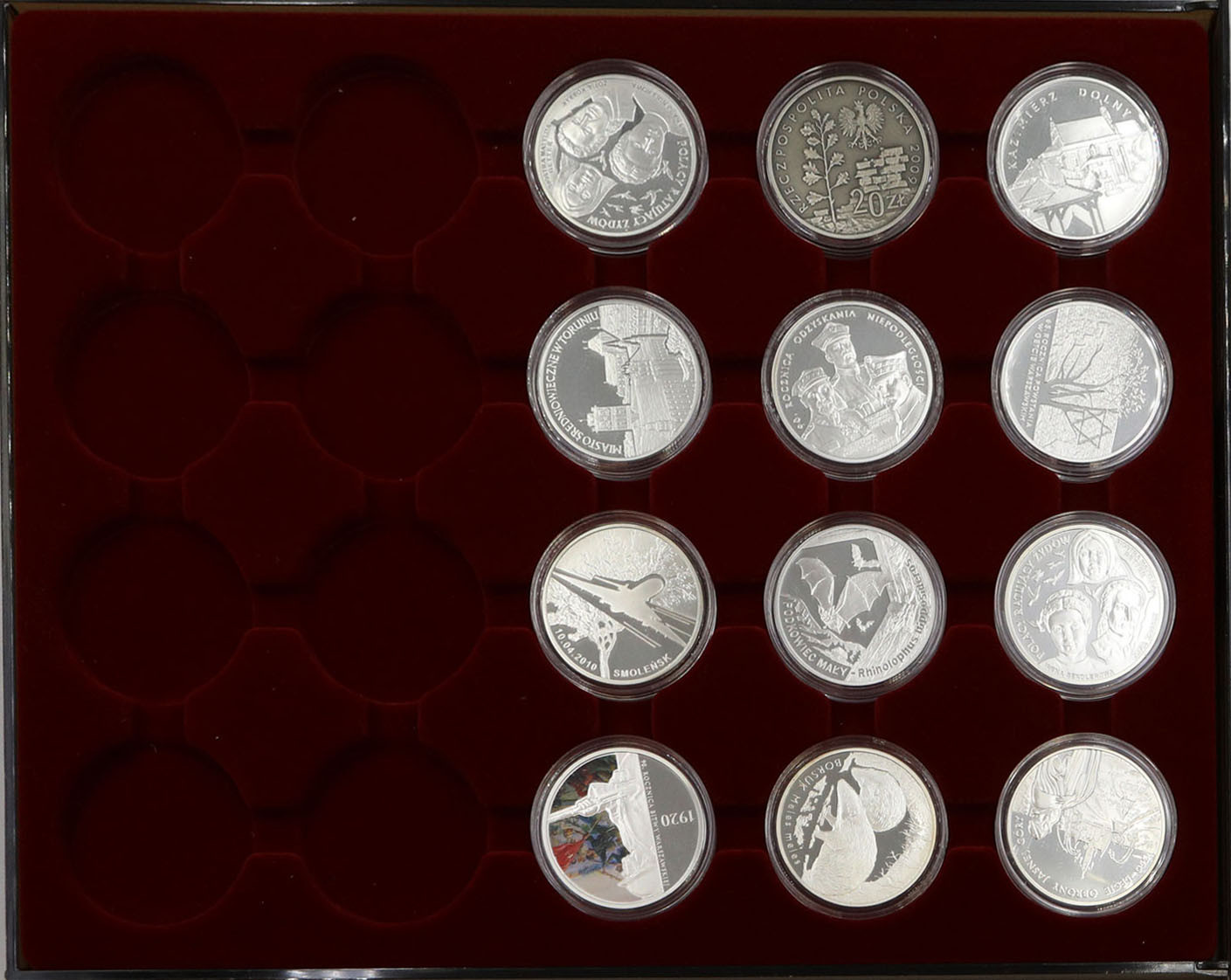 III RP. Zestaw srebrnych monet 20 złotych RÓŻNE - SREBRO - 12 sztuk