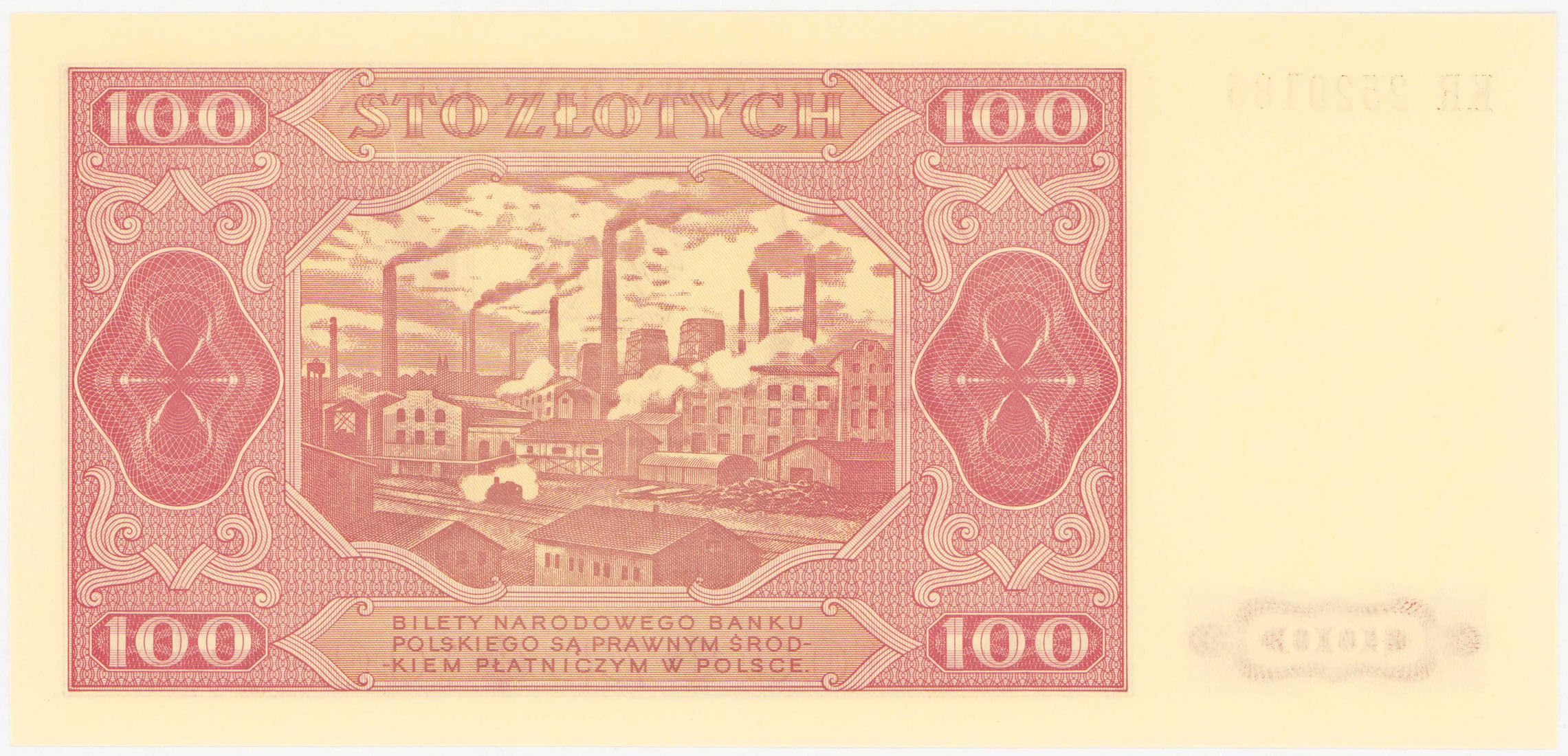 100 złotych 1948 seria KR – PIĘKNE