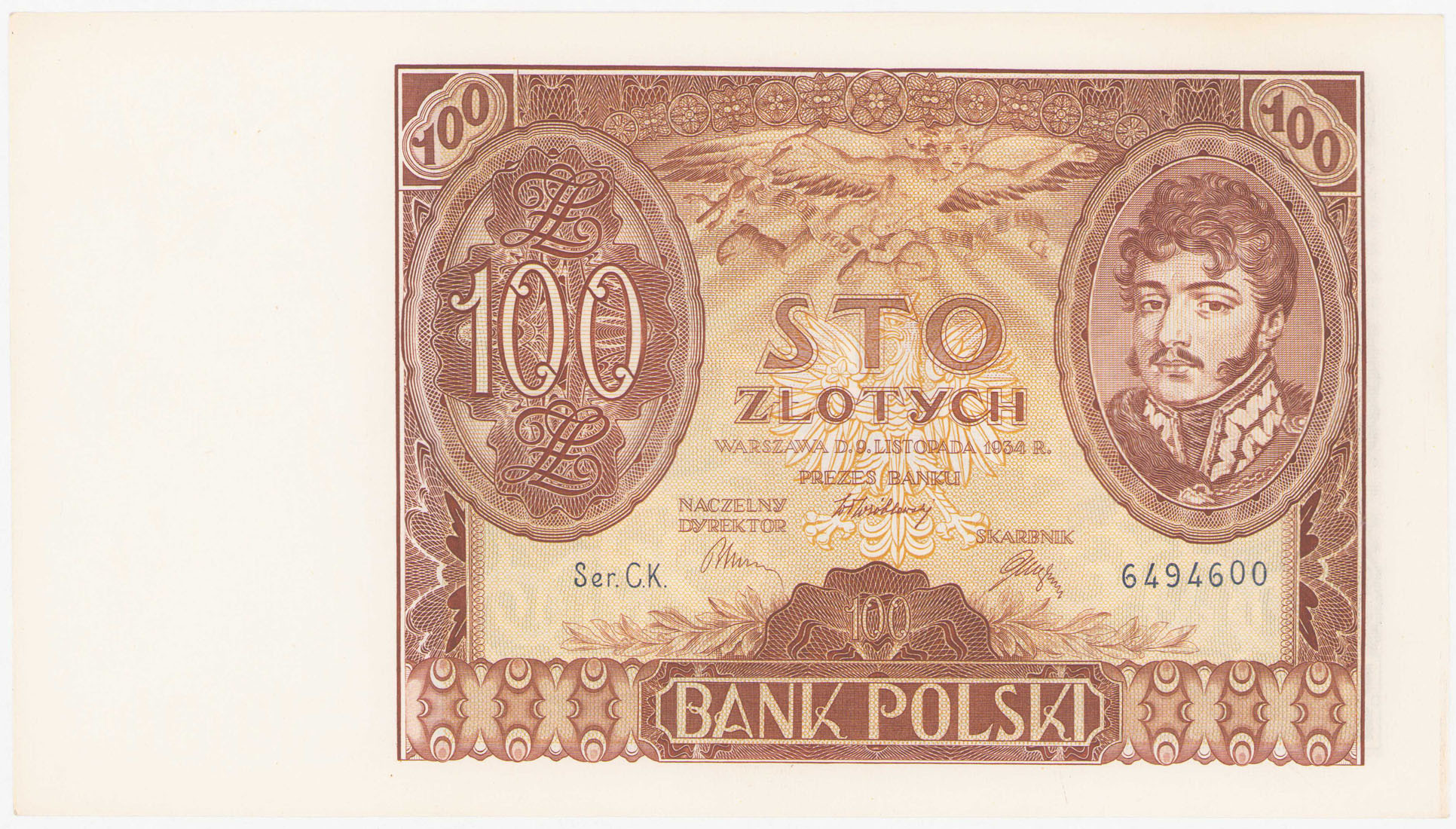 100 złotych 1934 seria CK