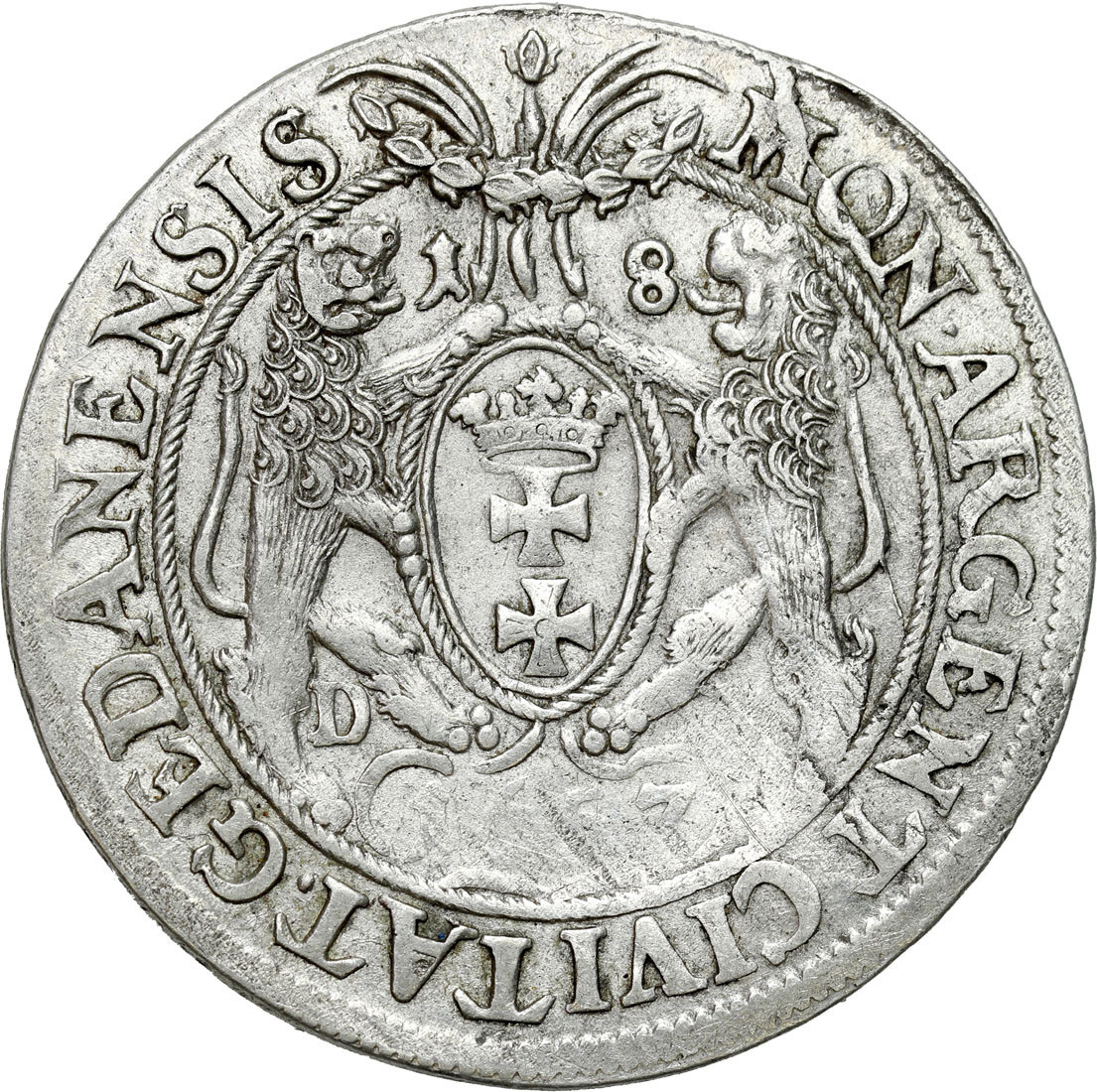 Jan II Kazimierz. Ort (18 groszy) 1657 DL, Gdańsk