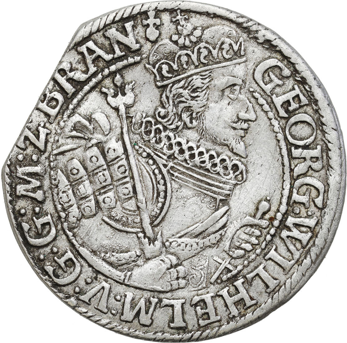 Prusy Książęce. Jerzy Wilhelm. Ort (18 groszy) 1622, Królewiec - ŁADNY
