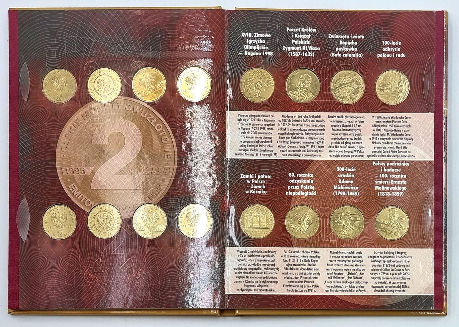 III RP. Polskie Monety Dwuzłotowe 1995-2009 / 2000-2003/ 2004 -2005 i Herby 16 Województw, 4 klasery z monetami