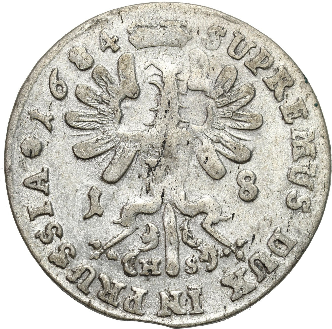Niemcy, Prusy. Fryderyk Wilhelm. Ort (18 groszy) 1684 HS, Królewiec