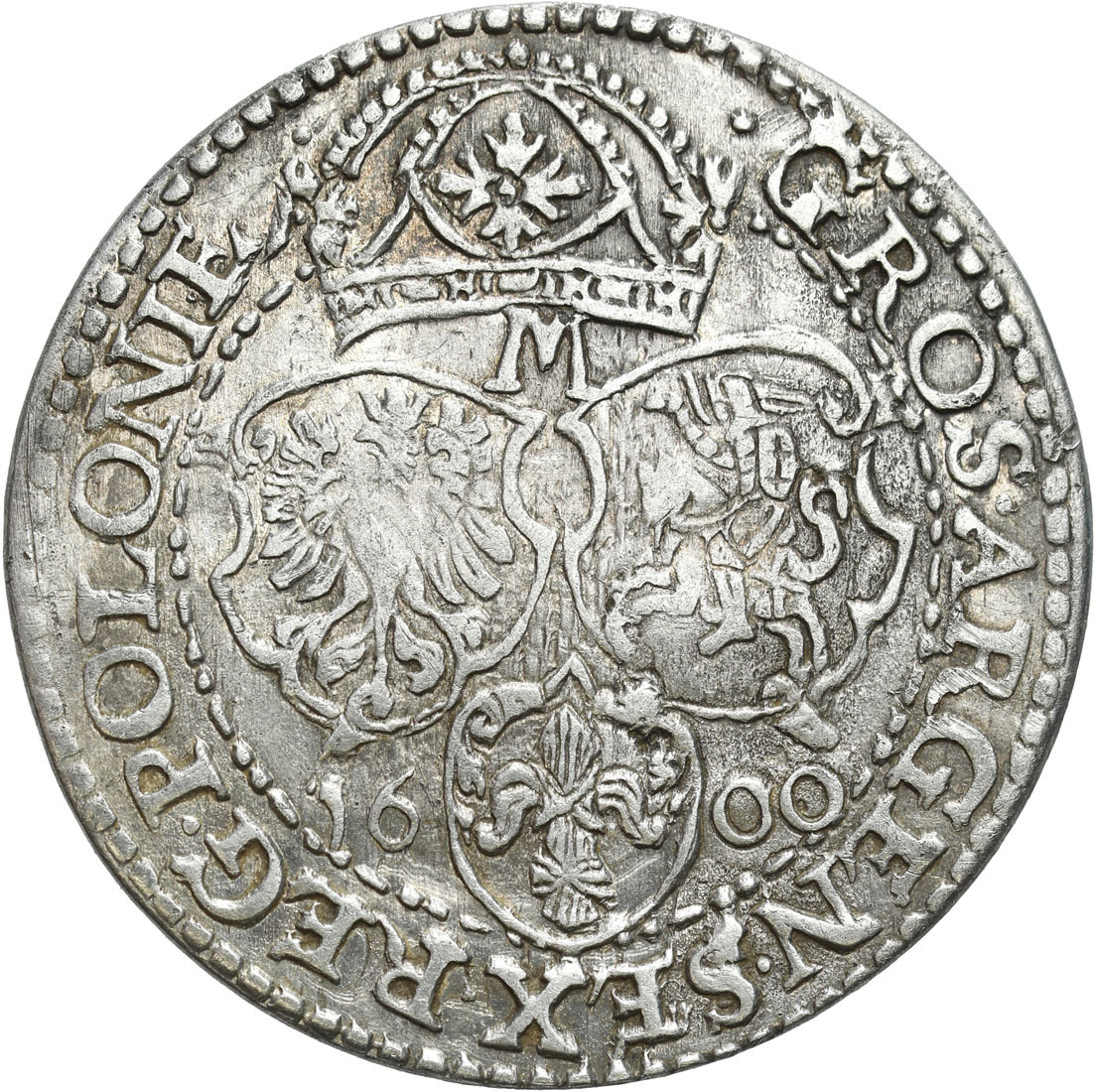 Zygmunt III Waza. Szóstak (6 groszy) 1600, Malbork - RZADKI ROCZNIK