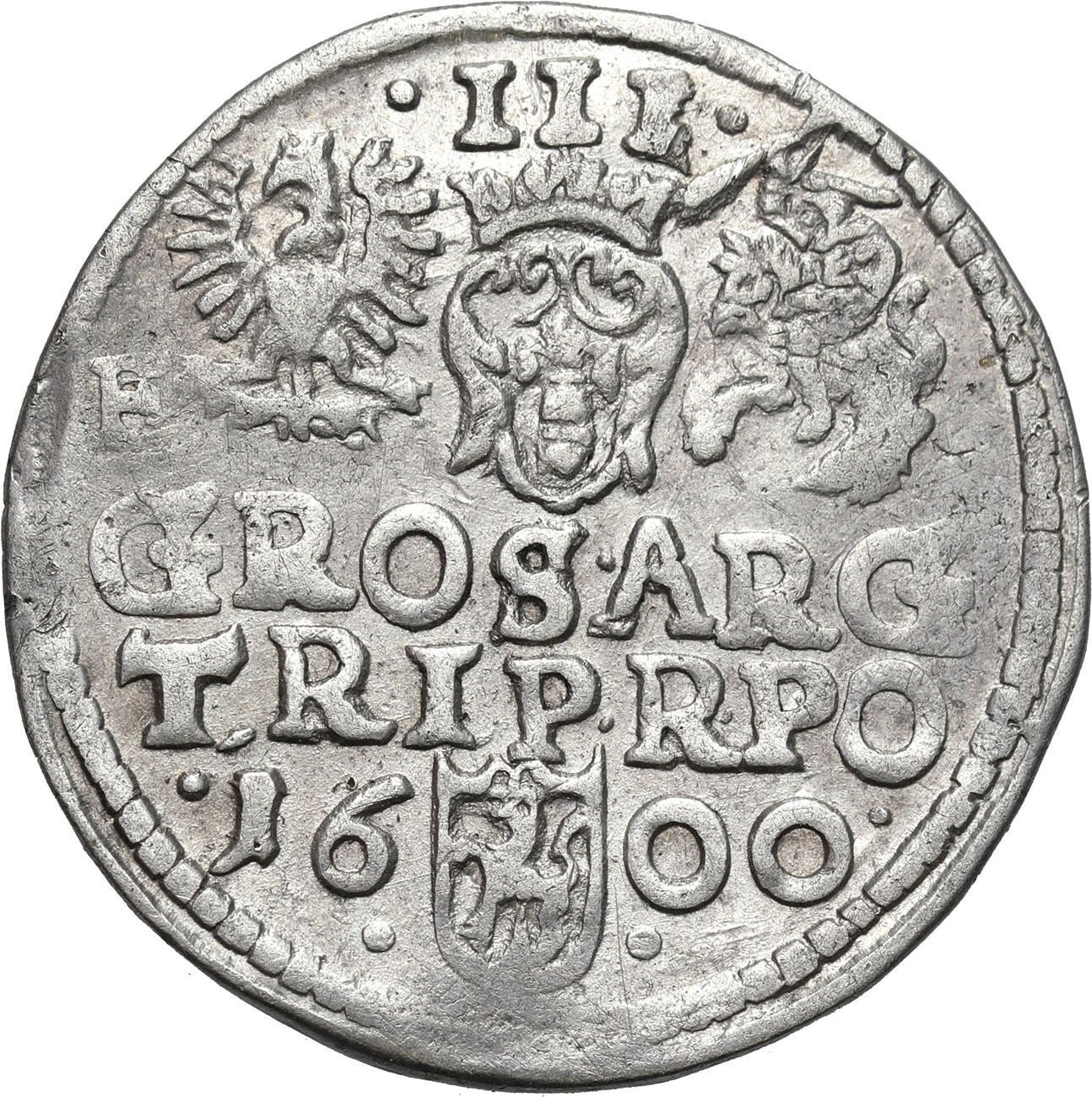 Zygmunt III Waza. Trojak 1600, Wschowa