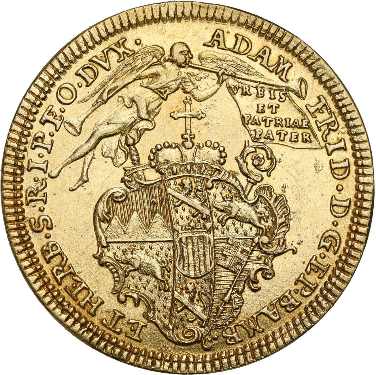 Niemcy, Diecezja Würzburska. Adam Friedrich von Seinsheim - biskup Bambergu, Gulden (Neujahrsgoldgulden) - RZADKOŚĆ