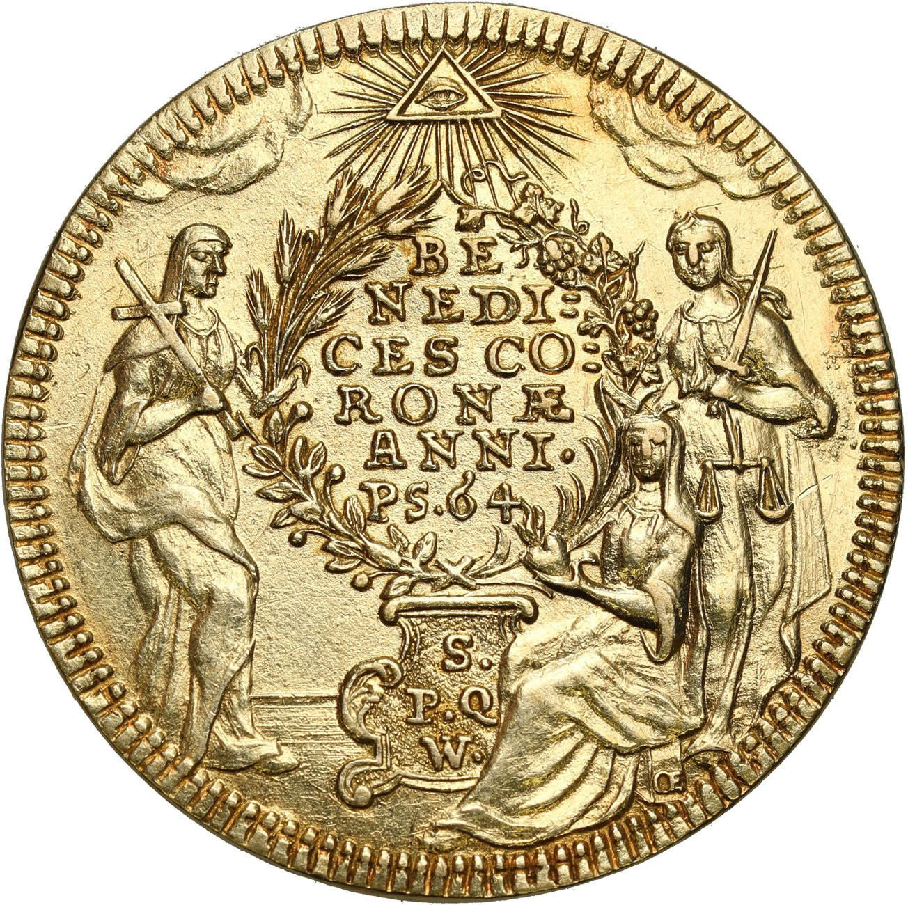 Niemcy, Diecezja Würzburska. Adam Friedrich von Seinsheim - biskup Bambergu, Gulden (Neujahrsgoldgulden) - RZADKOŚĆ