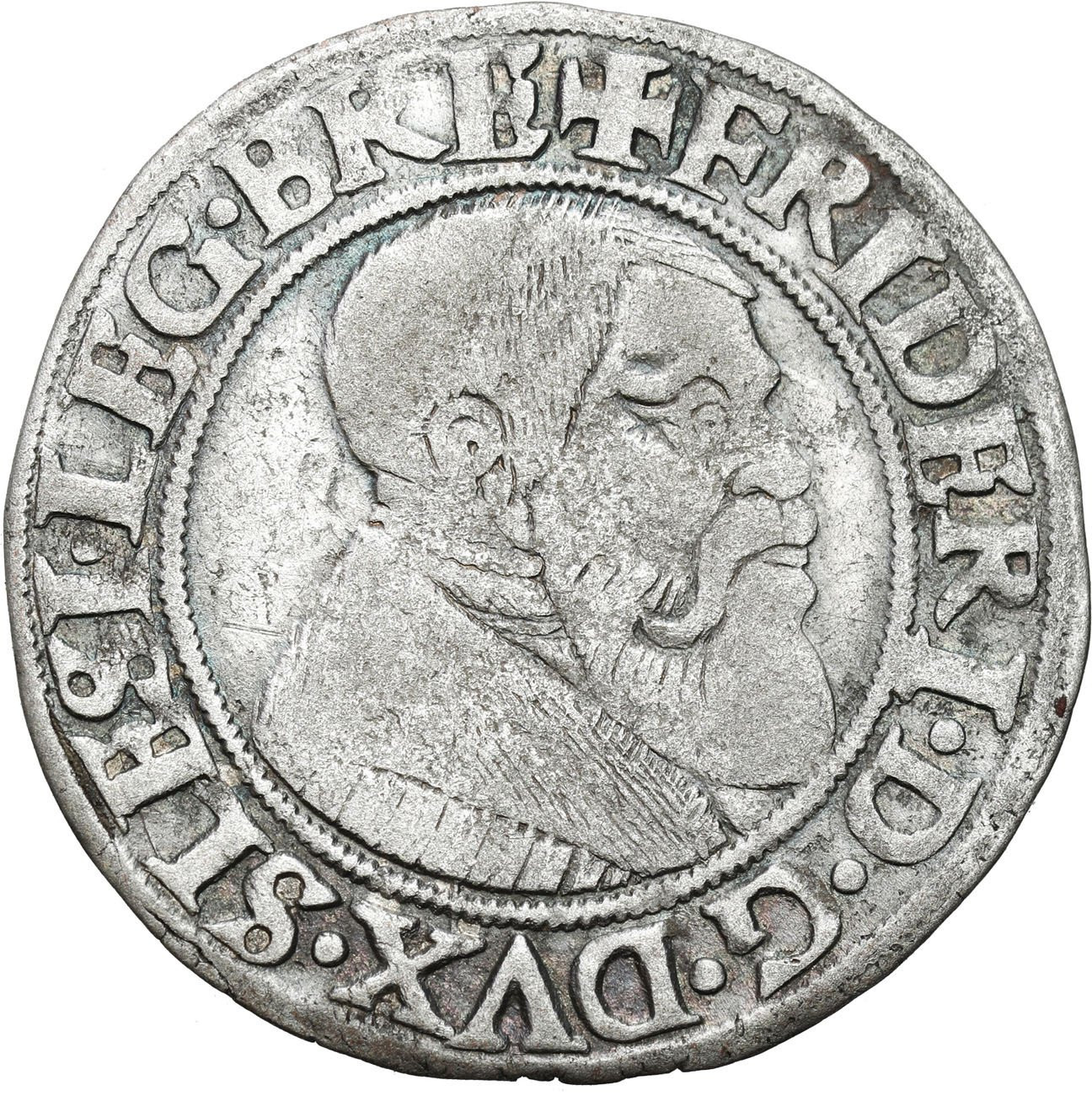 Śląsk, Księstwo Legnicko-Brzesko-Wołowskie. Fryderyk II (1505–1547). Grosz 1542, Brzeg