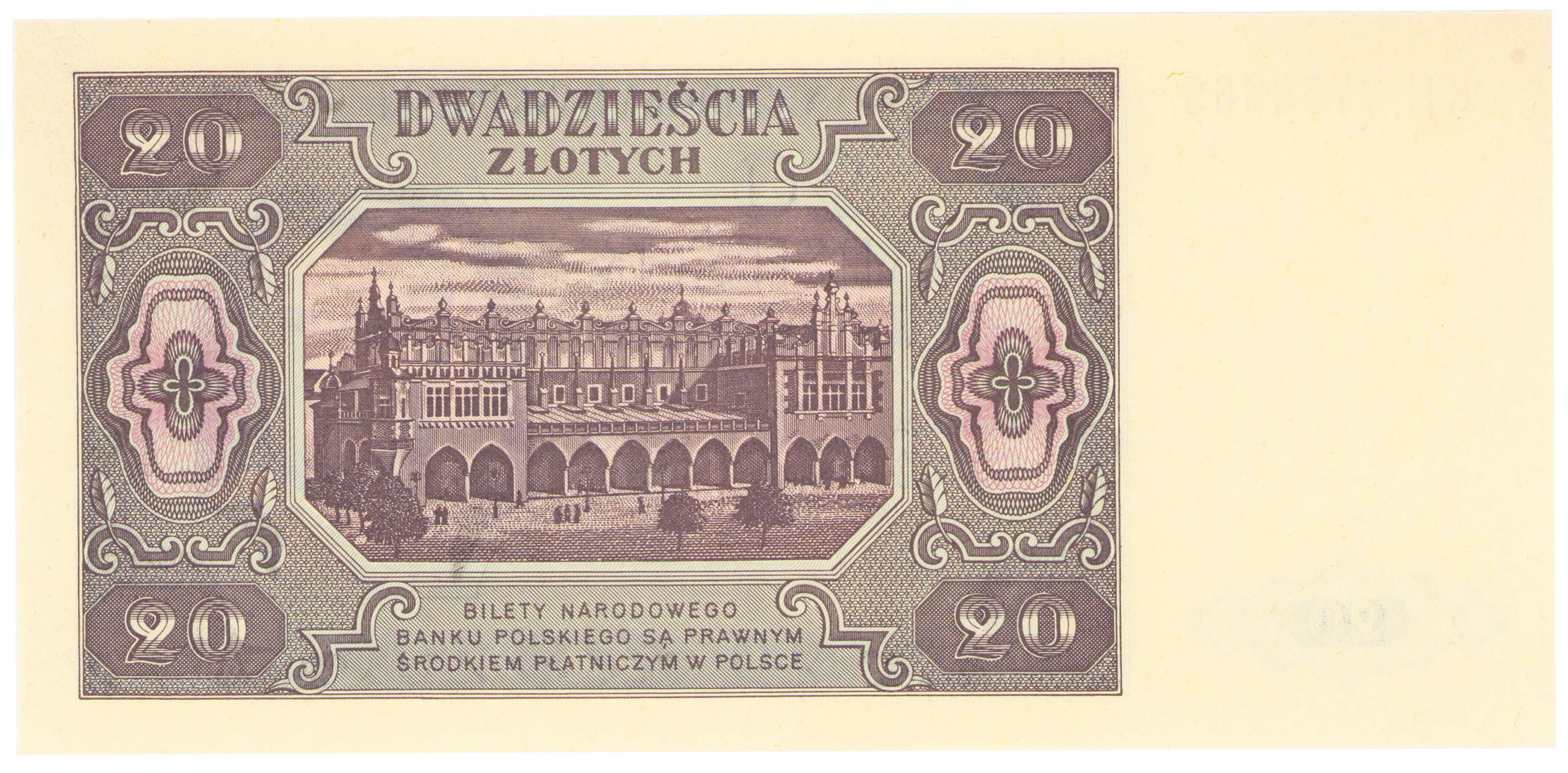 20 złotych 1948 seria KE