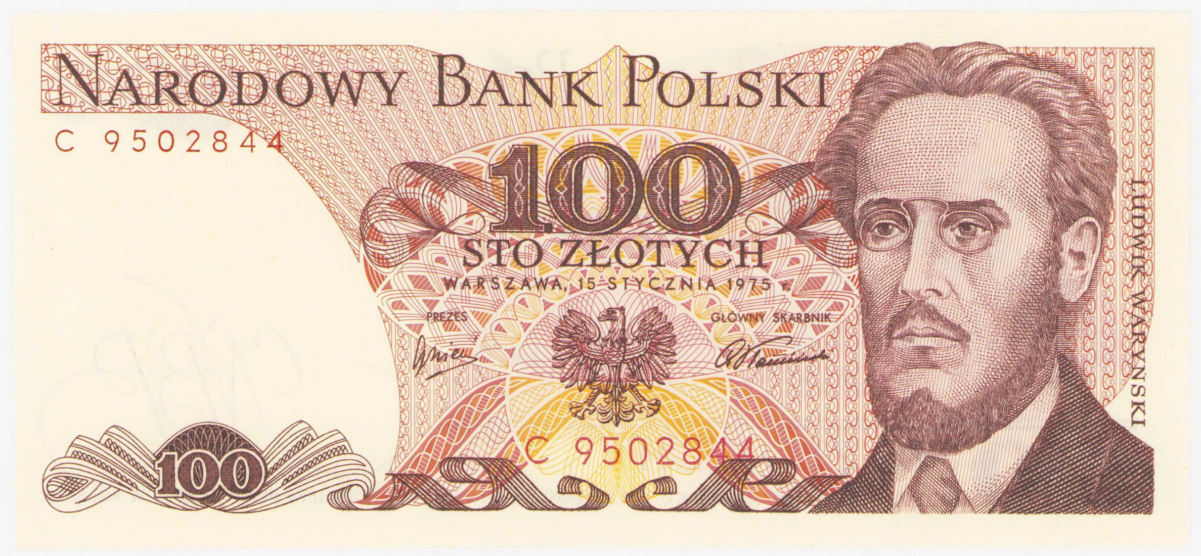 100 złotych 1975 seria C