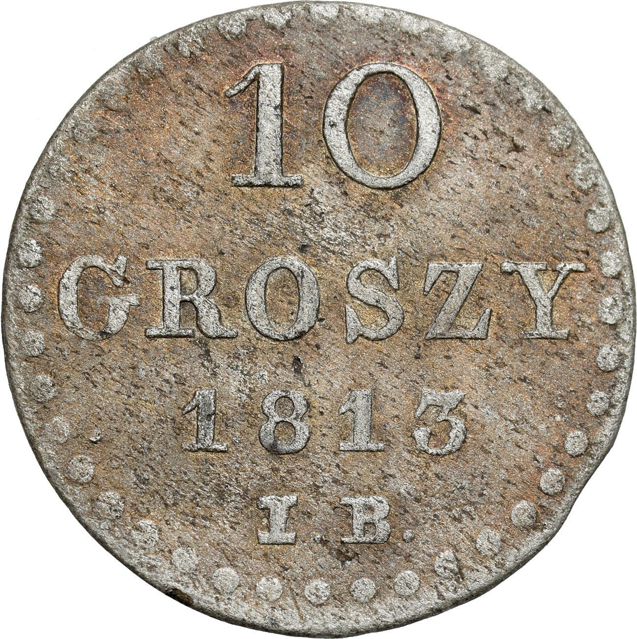 Księstwo Warszawskie. 10 groszy 1813 IB, Warszawa