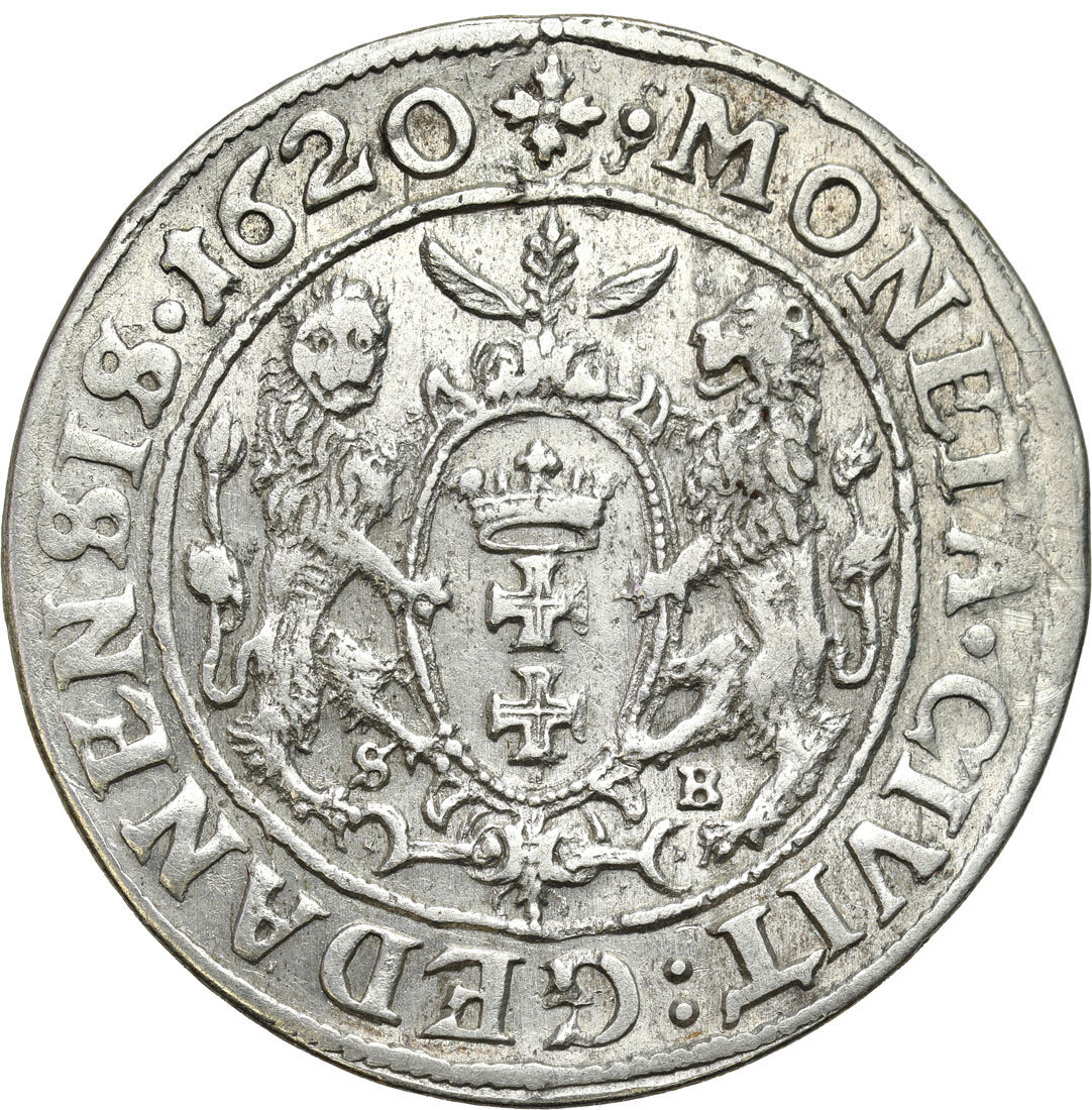 Zygmunt III Waza. Ort (18 groszy) 1620, Gdańsk - RZADSZY ROCZNIK