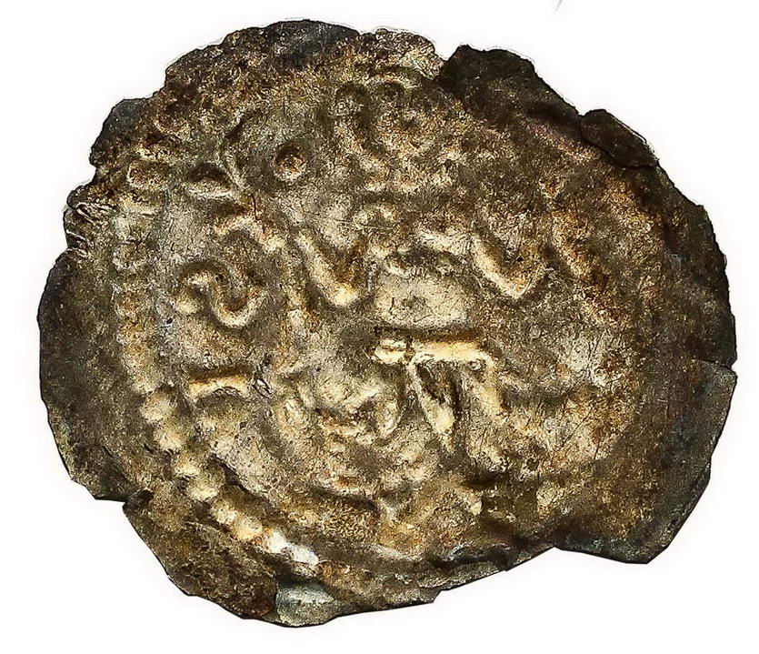 Brakteat Sirena, koniec XII lub początek XIII wieku. Ex. Sawicki lot.21
